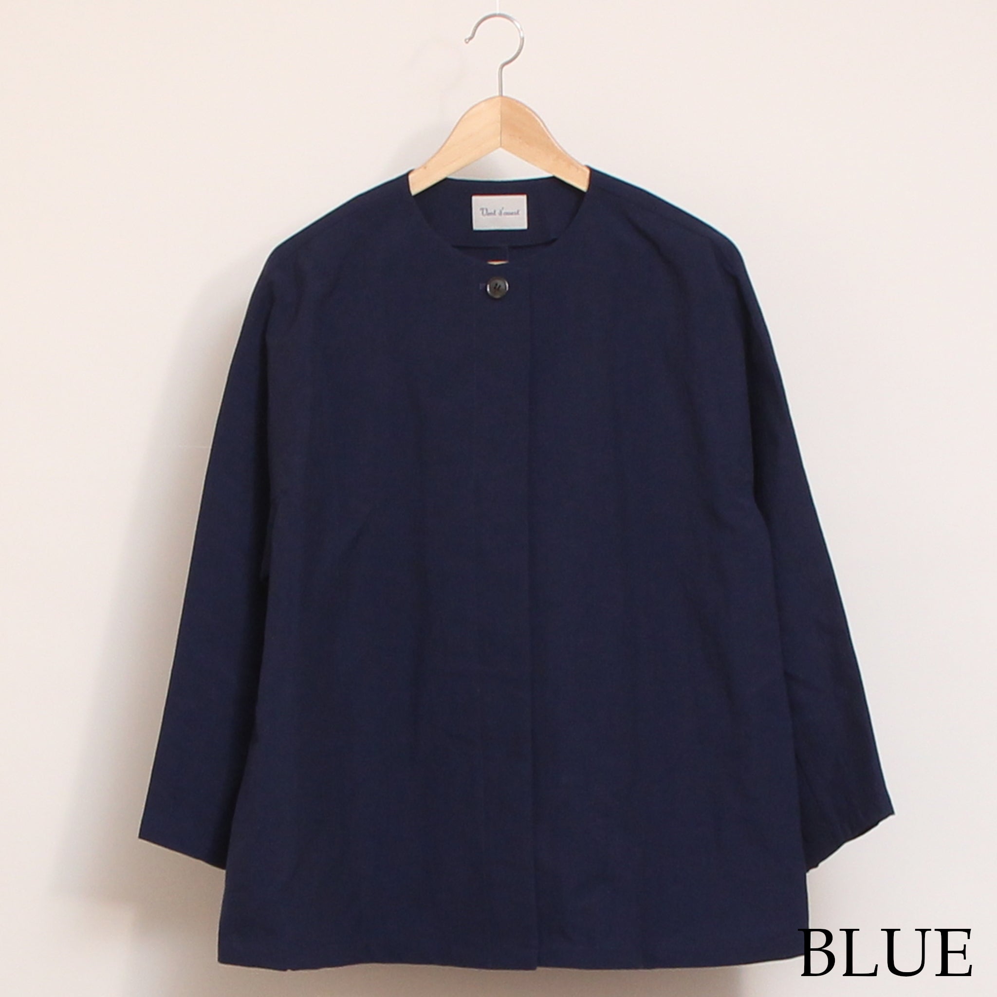 【GREEN・BLUEのみ 残り僅か】Vent d’ouest ノーカラージャケット2602