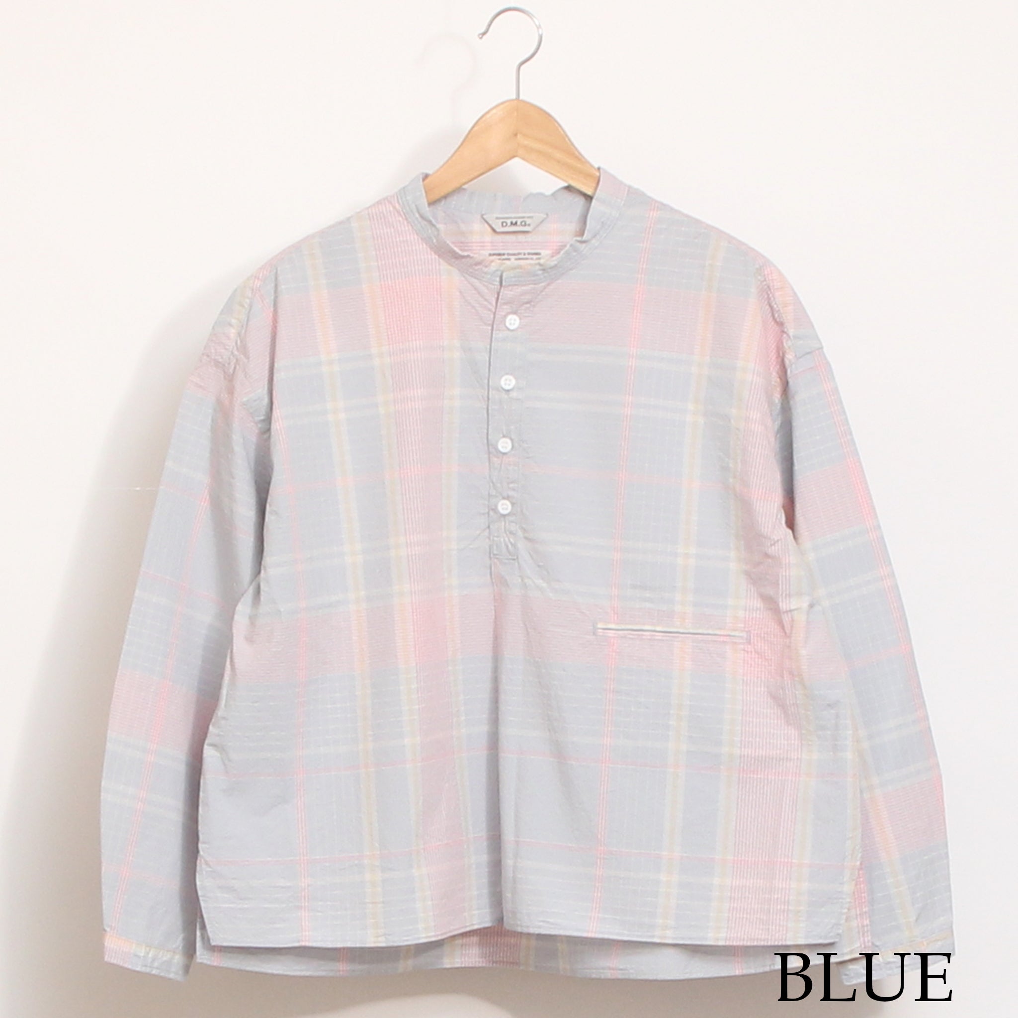 【20％OFF】【BLUE残り僅か】D.M.Gプルオーバーシャツ16861X