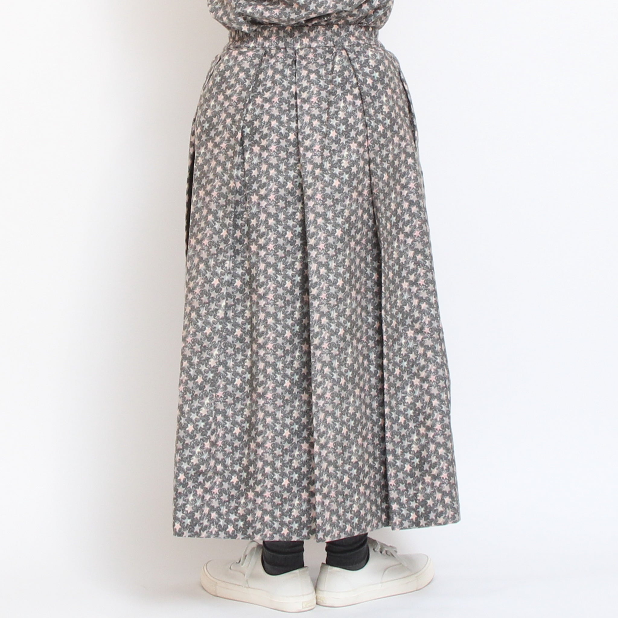 【NAVY・BLACKラスト1点】Cotton Flannelタックギャザースカート(2601)