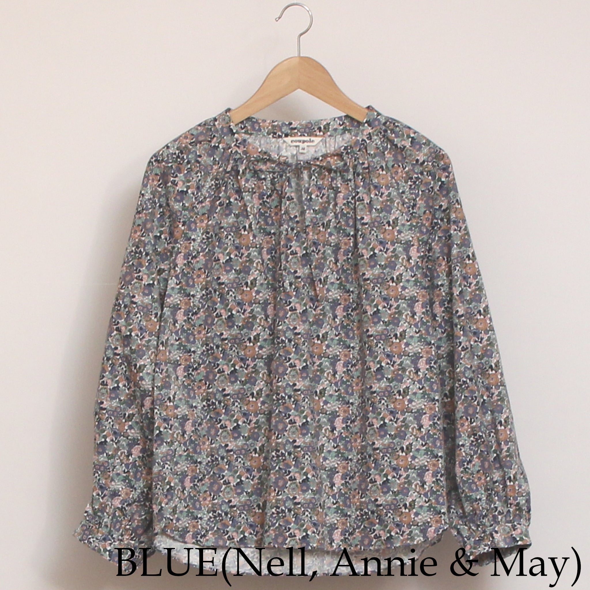 【再値下げ・50％OFF】【BLUEのみ ラスト1点】コーデュロイLIBERTYクルーリボンプルオーバー