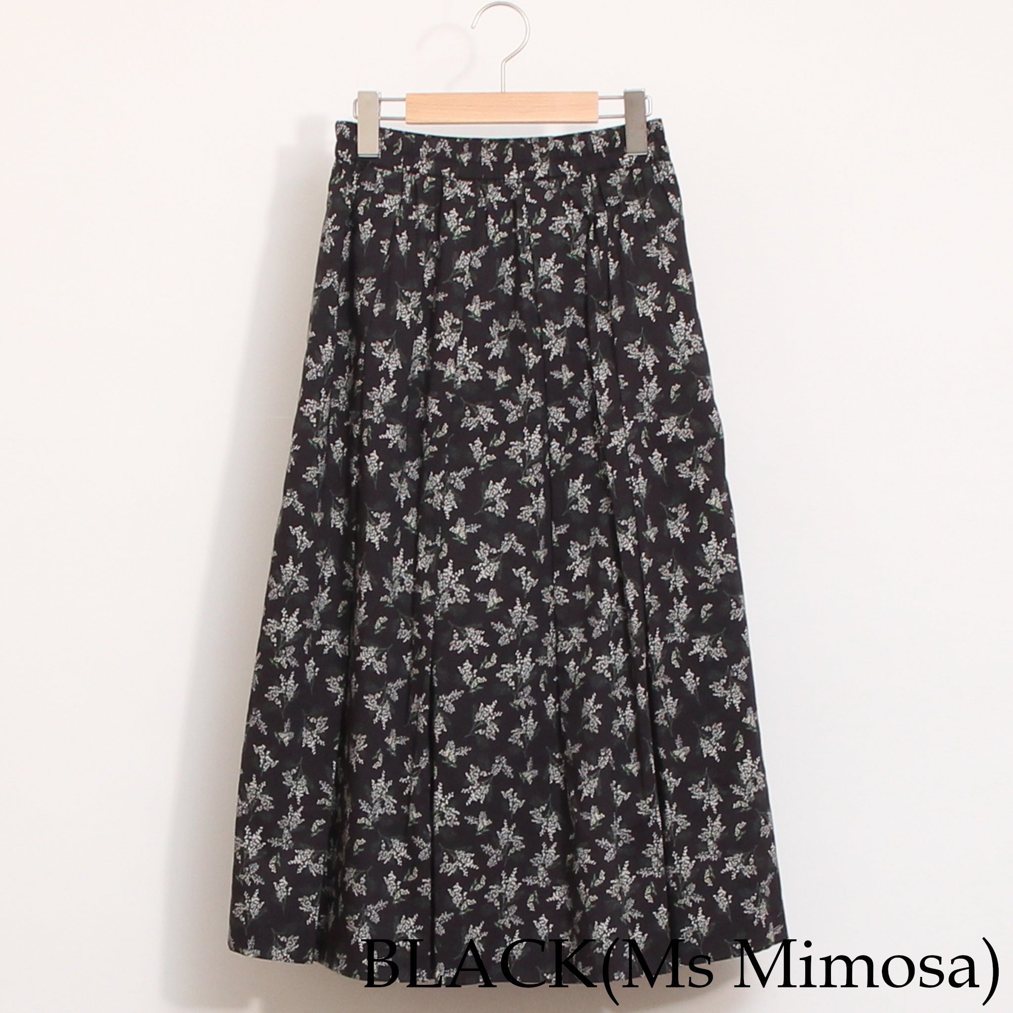 【期間限定20%OFF】【NAVYラスト１点】コットンリヨセルギャザースカート(2604)