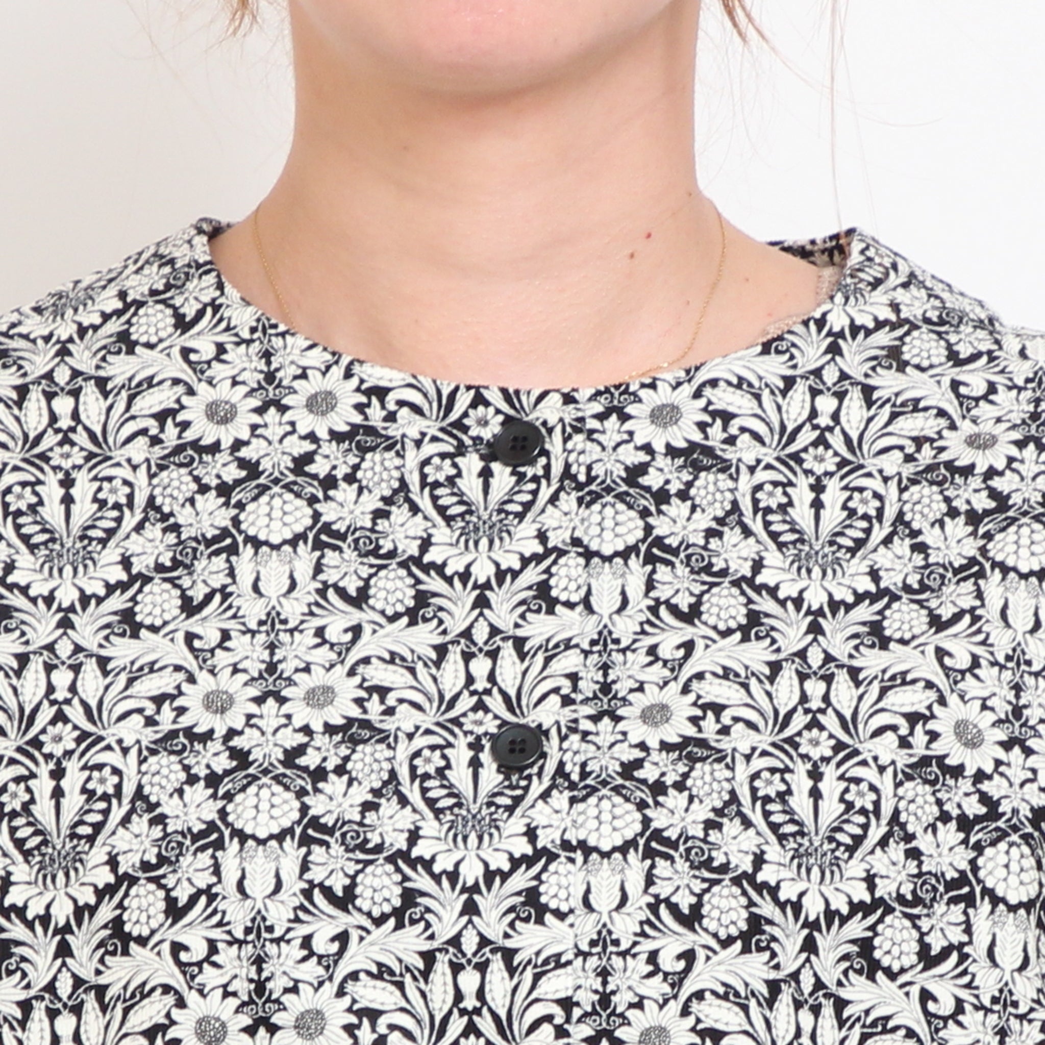 【BLACKラスト1点】コーデュロイLIBERTYノーカラーコートワンピース2511