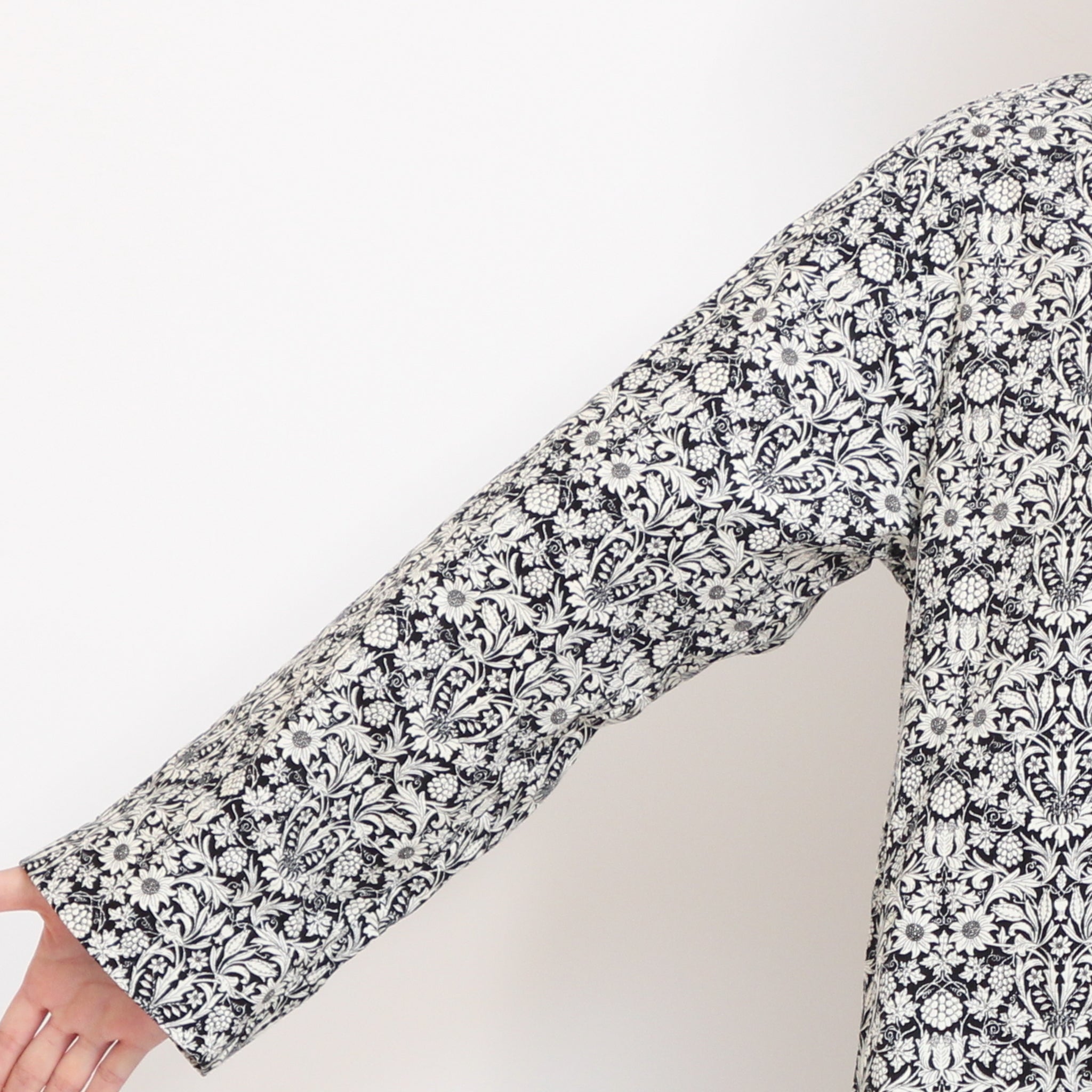 【BLACKラスト1点】コーデュロイLIBERTYノーカラーコートワンピース2511