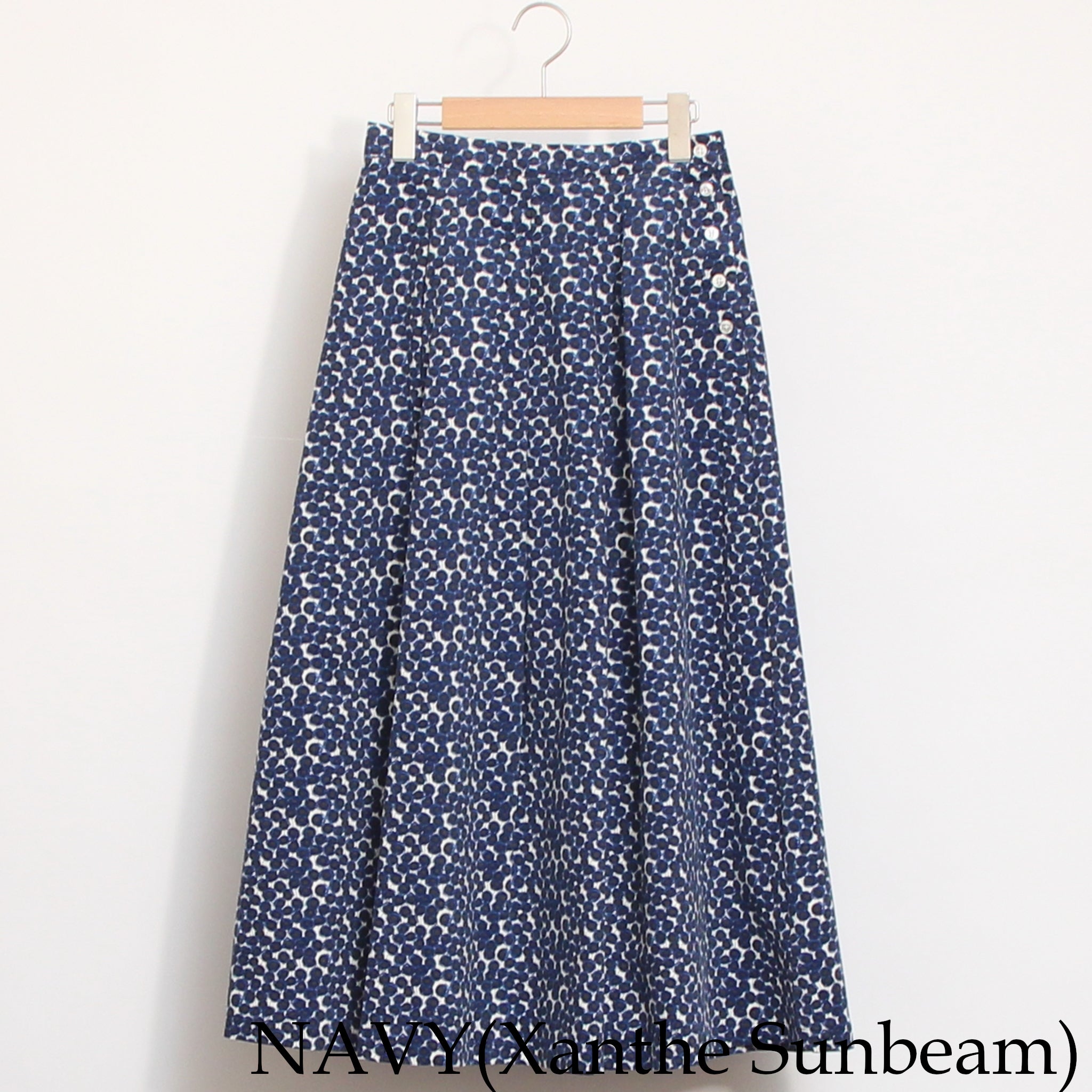 【NAVYラスト1点】 コーデュロイLIBERTYサイド釦スカート84cm(2511)