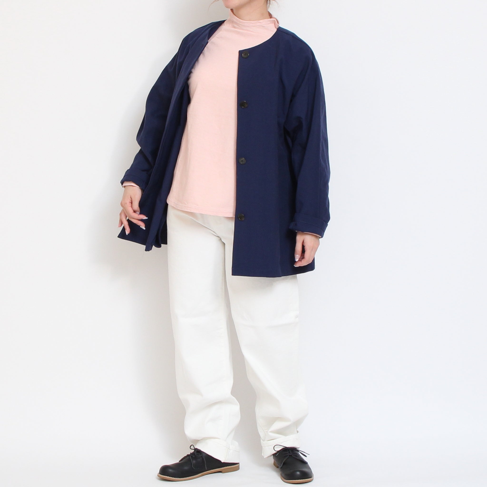 【GREEN・BLUEのみ 残り僅か】Vent d’ouest ノーカラージャケット2602