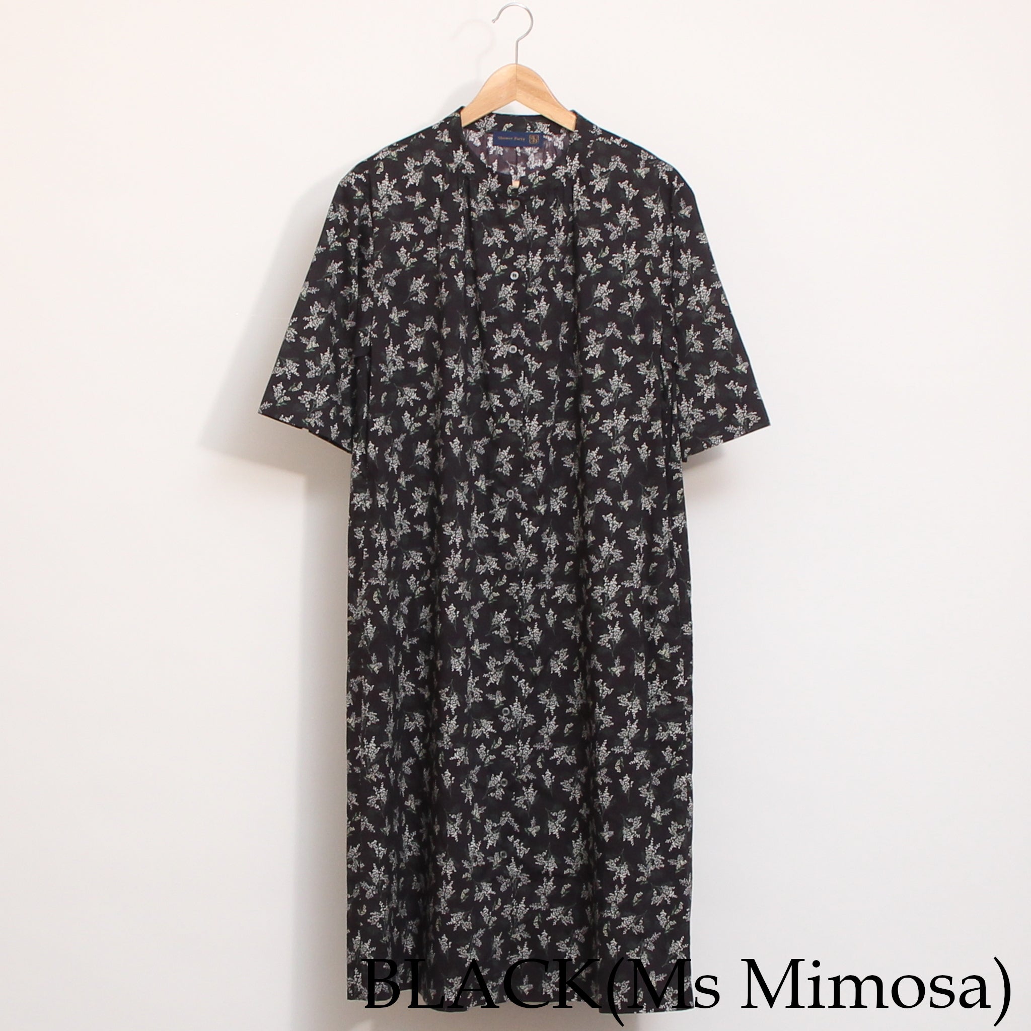 【期間限定20%OFF】【BLACKラスト１点】コットンリヨセルマオカラーワンピース(2604)