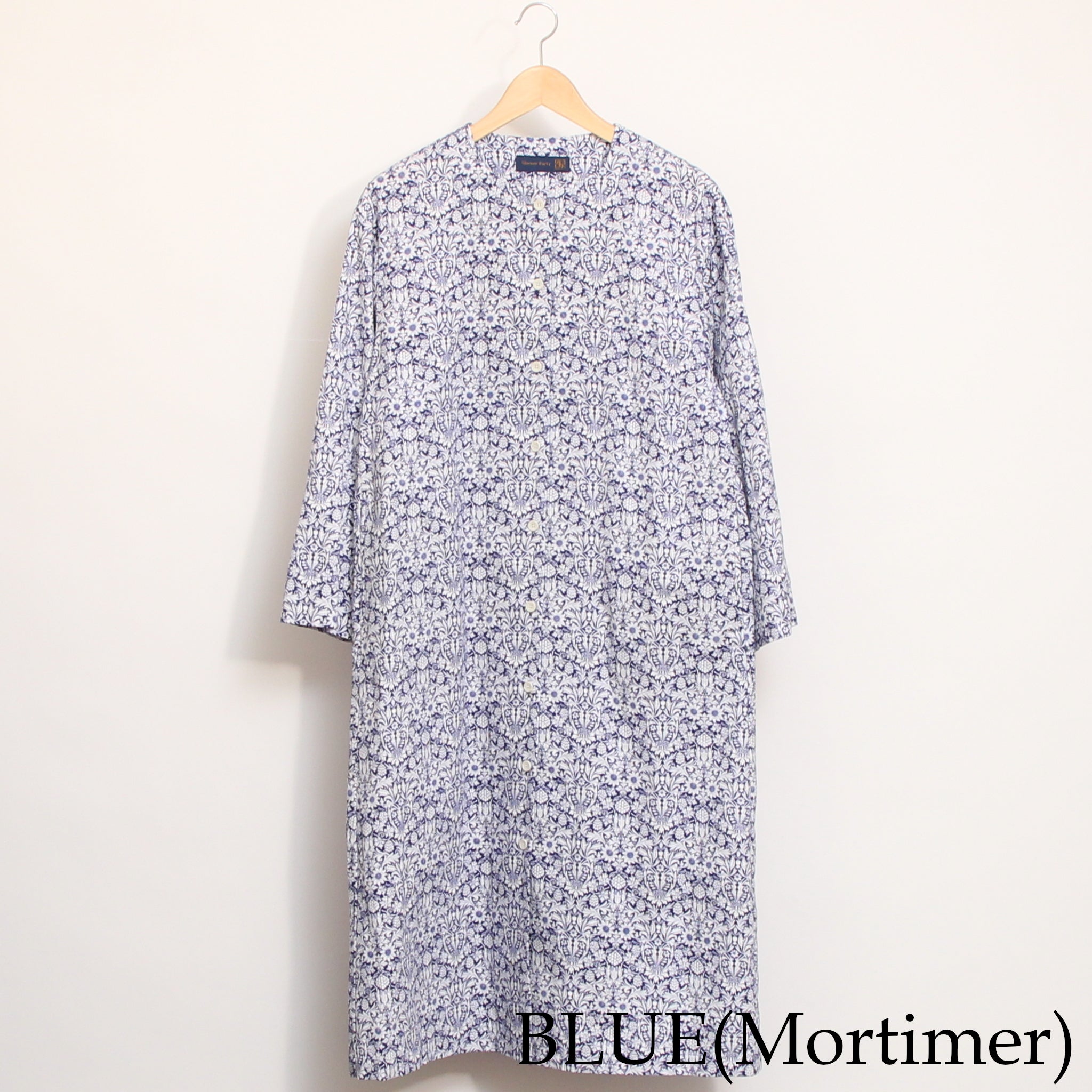 【BLACKラスト1点】コーデュロイLIBERTYノーカラーコートワンピース2511