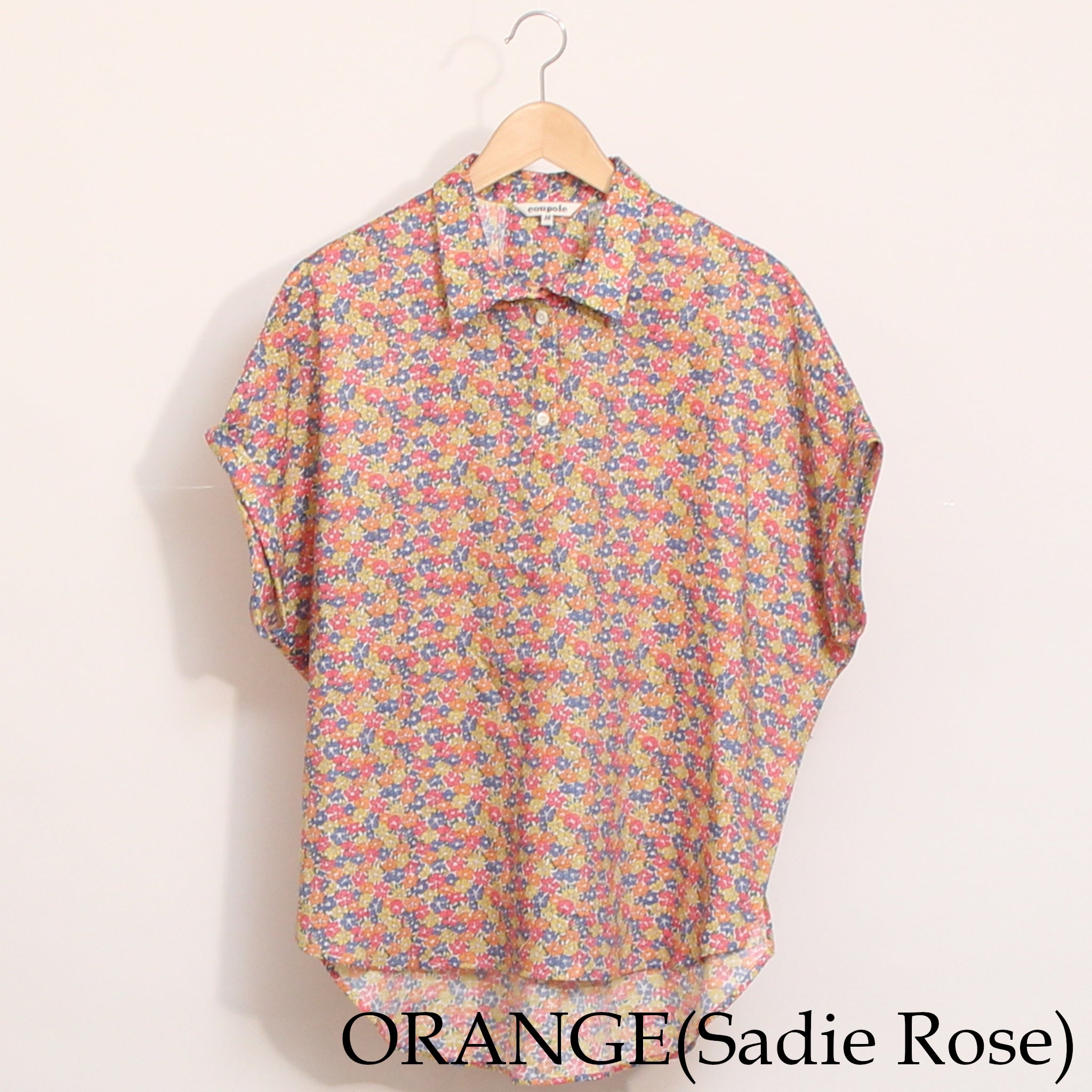 【20%OFF】【ORANGEのみ ラスト1点】フランダースリネンLIBERTYドルマンプルオーバーシャツ72055
