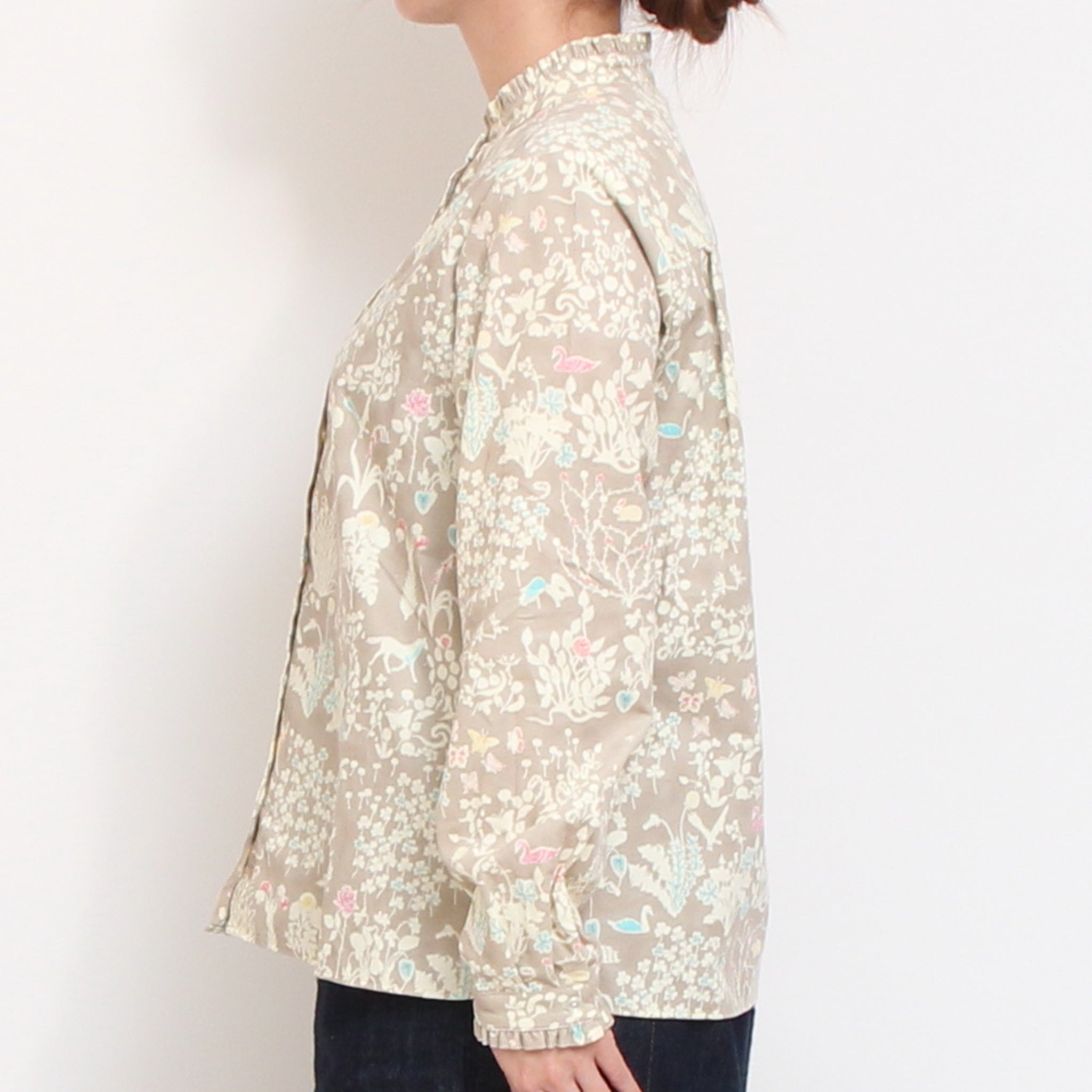 コーデュロイLIBERTYスタンドフリルシャツ2511