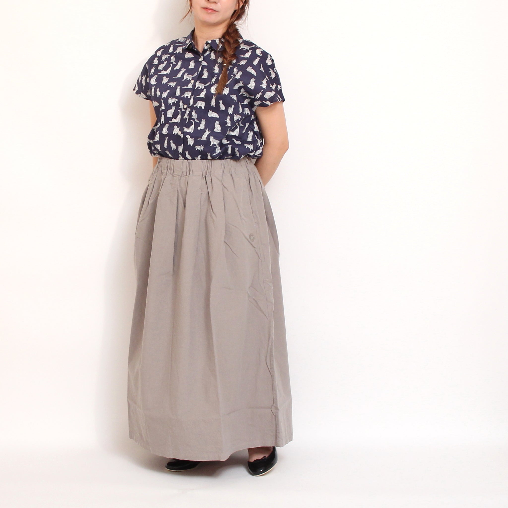 【8/31まで期間限定20%OFF】【Online shopのみ！ BLUEラスト1点】リバティ半袖クロスカラーシャツ(2606)