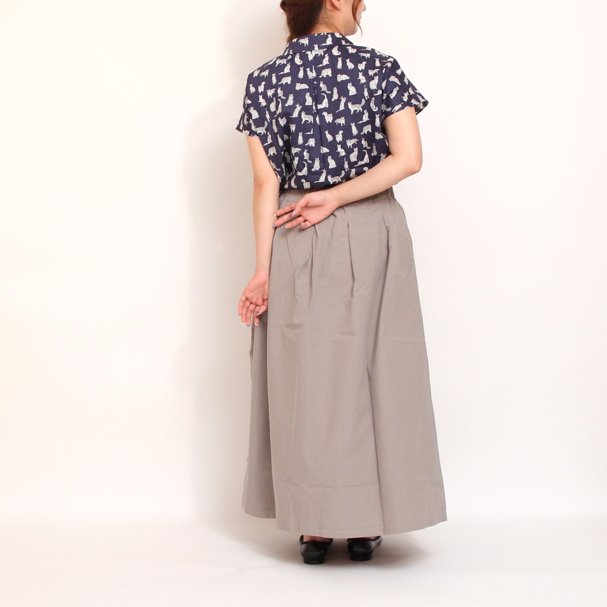 【8/31まで期間限定20%OFF】【Online shopのみ！ BLUEラスト1点】リバティ半袖クロスカラーシャツ(2606)