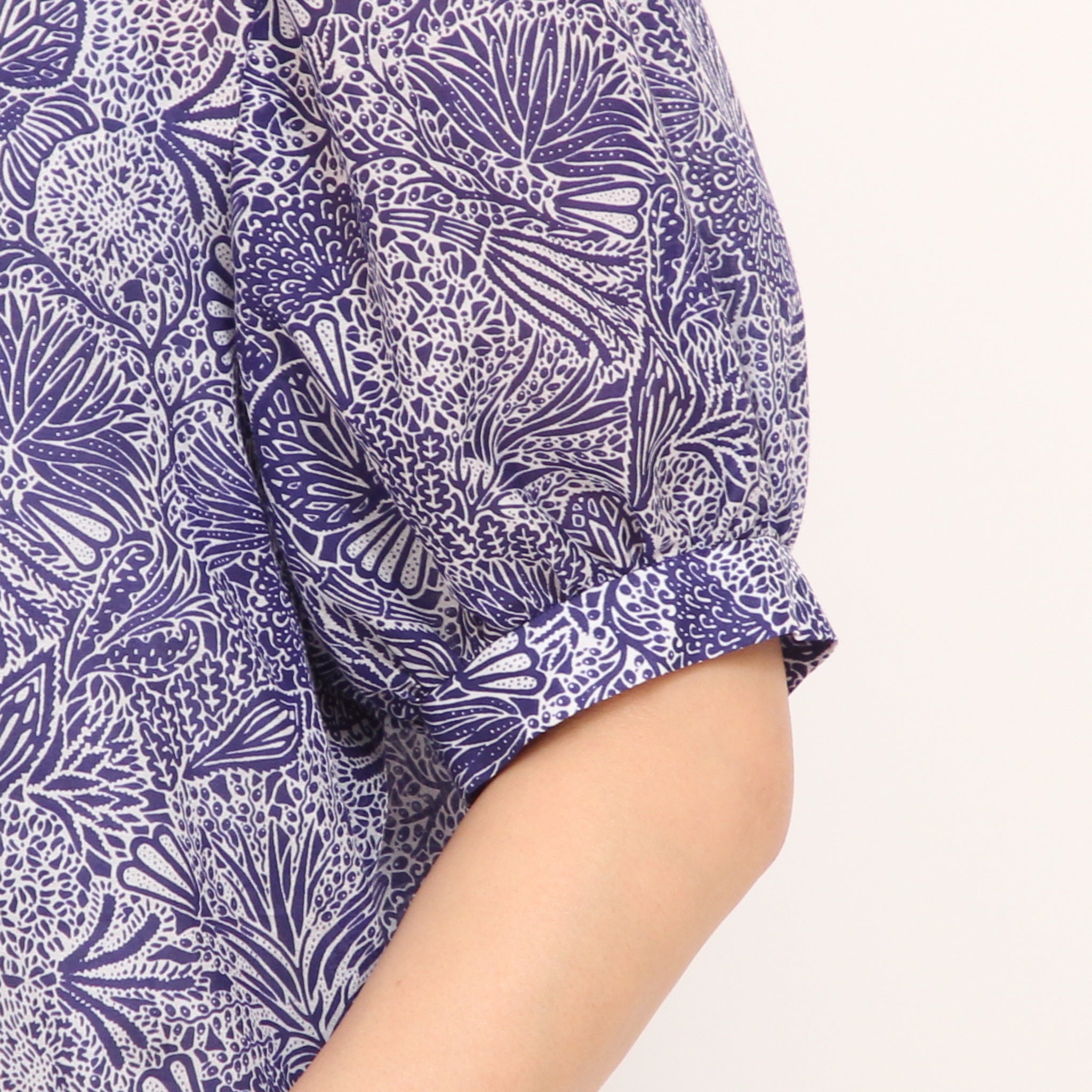 【期間限定15％OFF】綿シルクローン開襟シャツ73050