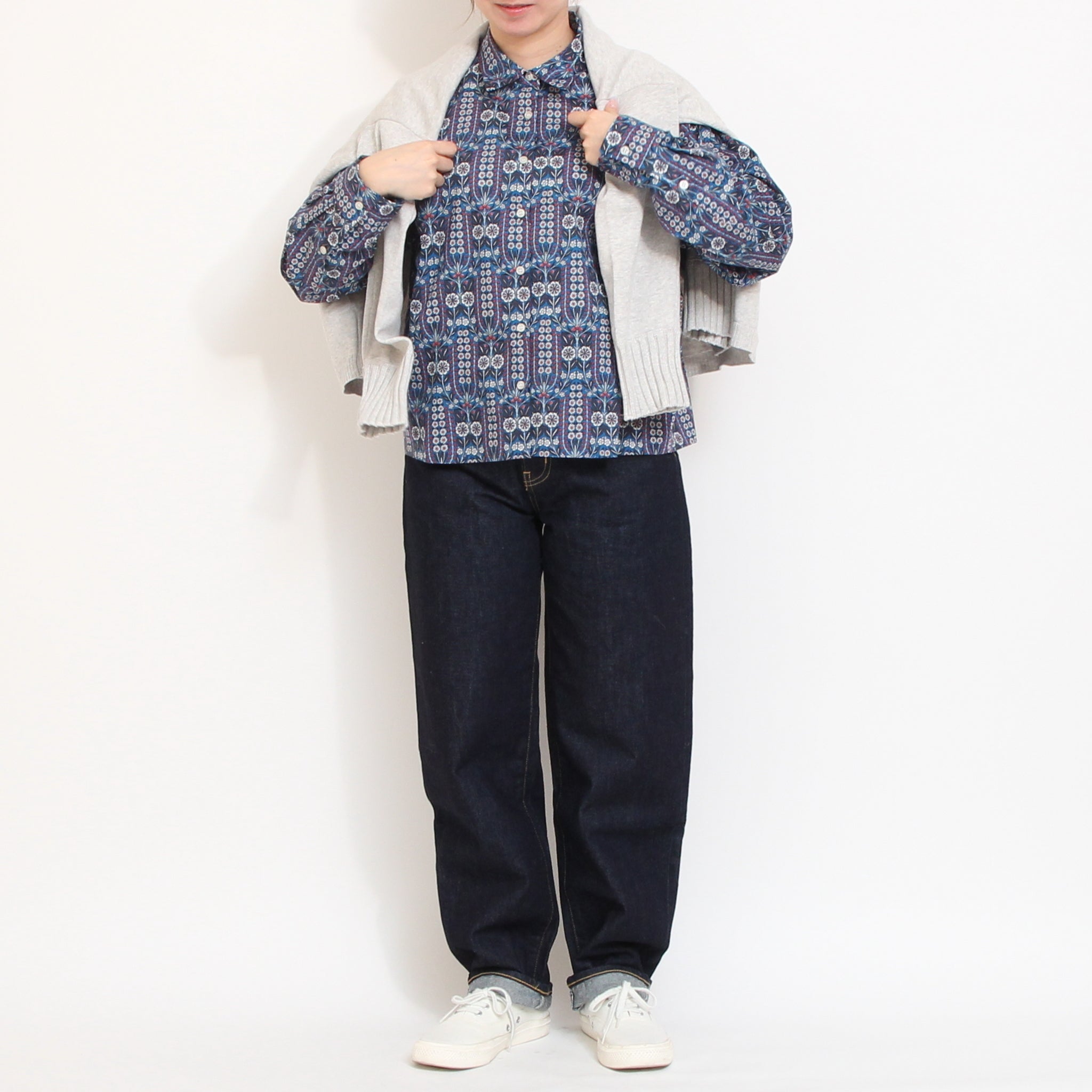 【20%OFF】【WHITEのみ ラスト１点】【本店限定商品】LIBERTYコンパクトボックスシャツ