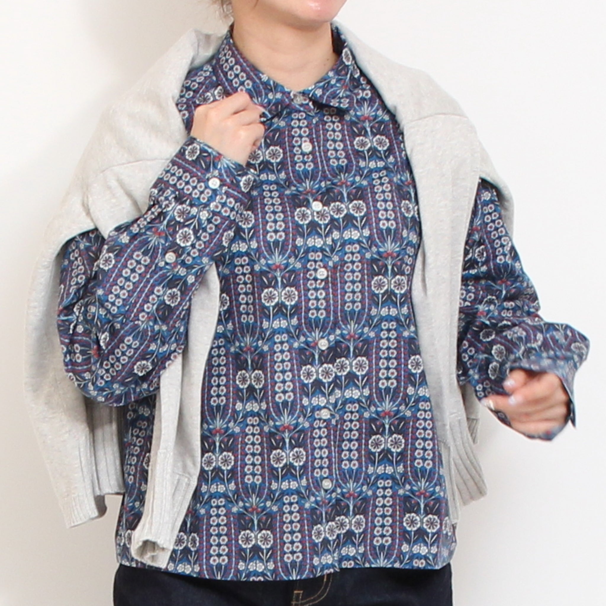 【20%OFF】【WHITEのみ ラスト１点】【本店限定商品】LIBERTYコンパクトボックスシャツ