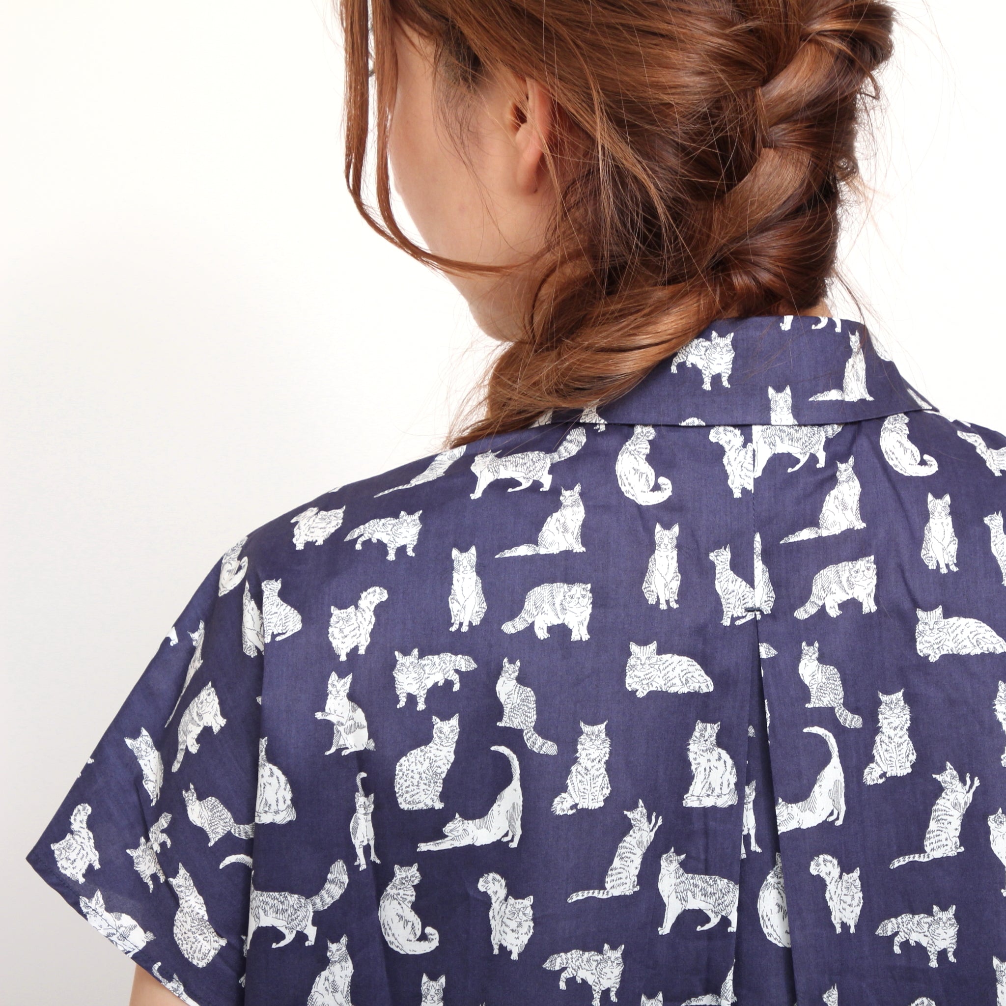 【8/31まで期間限定20%OFF】【Online shopのみ！ BLUEラスト1点】リバティ半袖クロスカラーシャツ(2606)