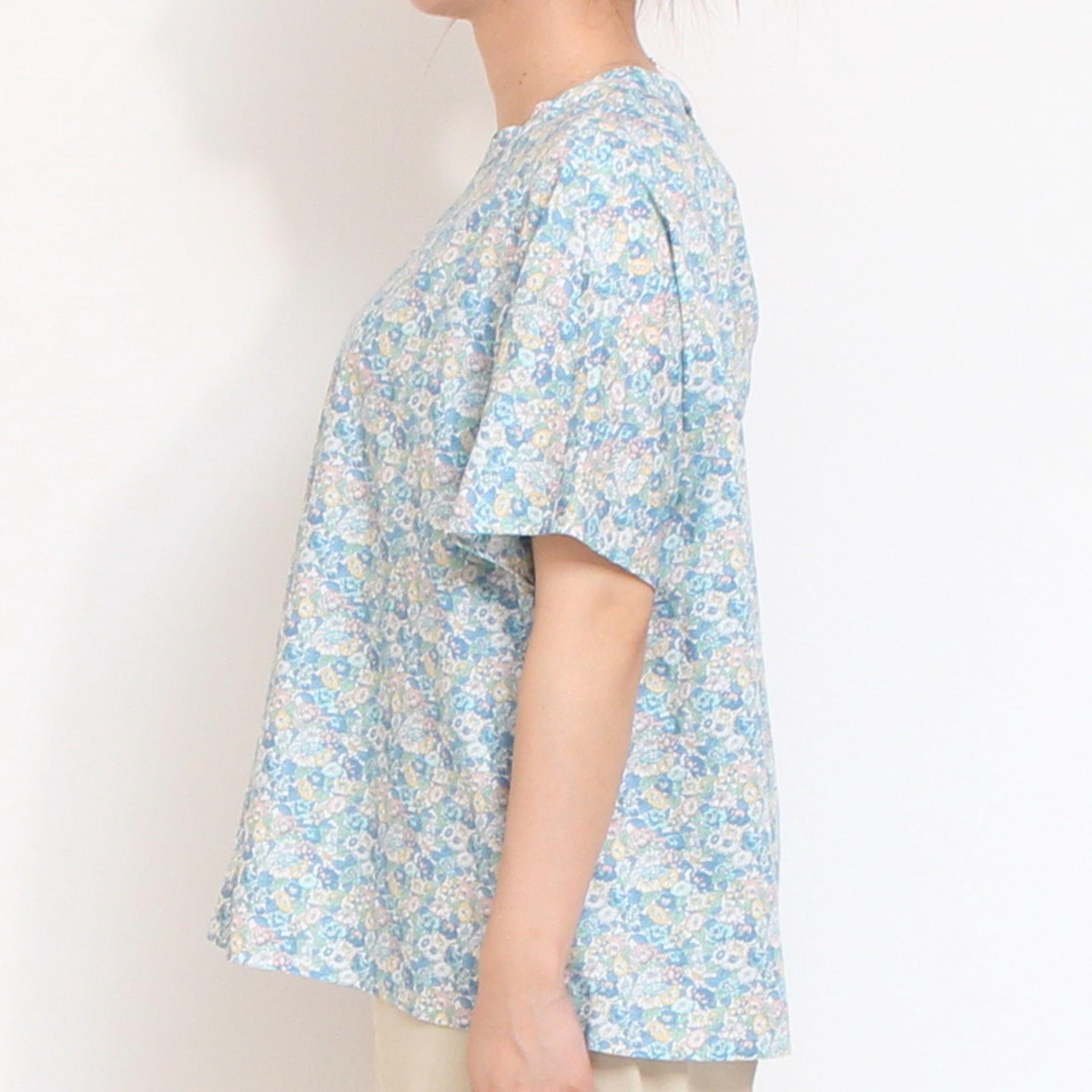 【本店限定商品】LIBERTYスタンド半袖Tシャツブラウス