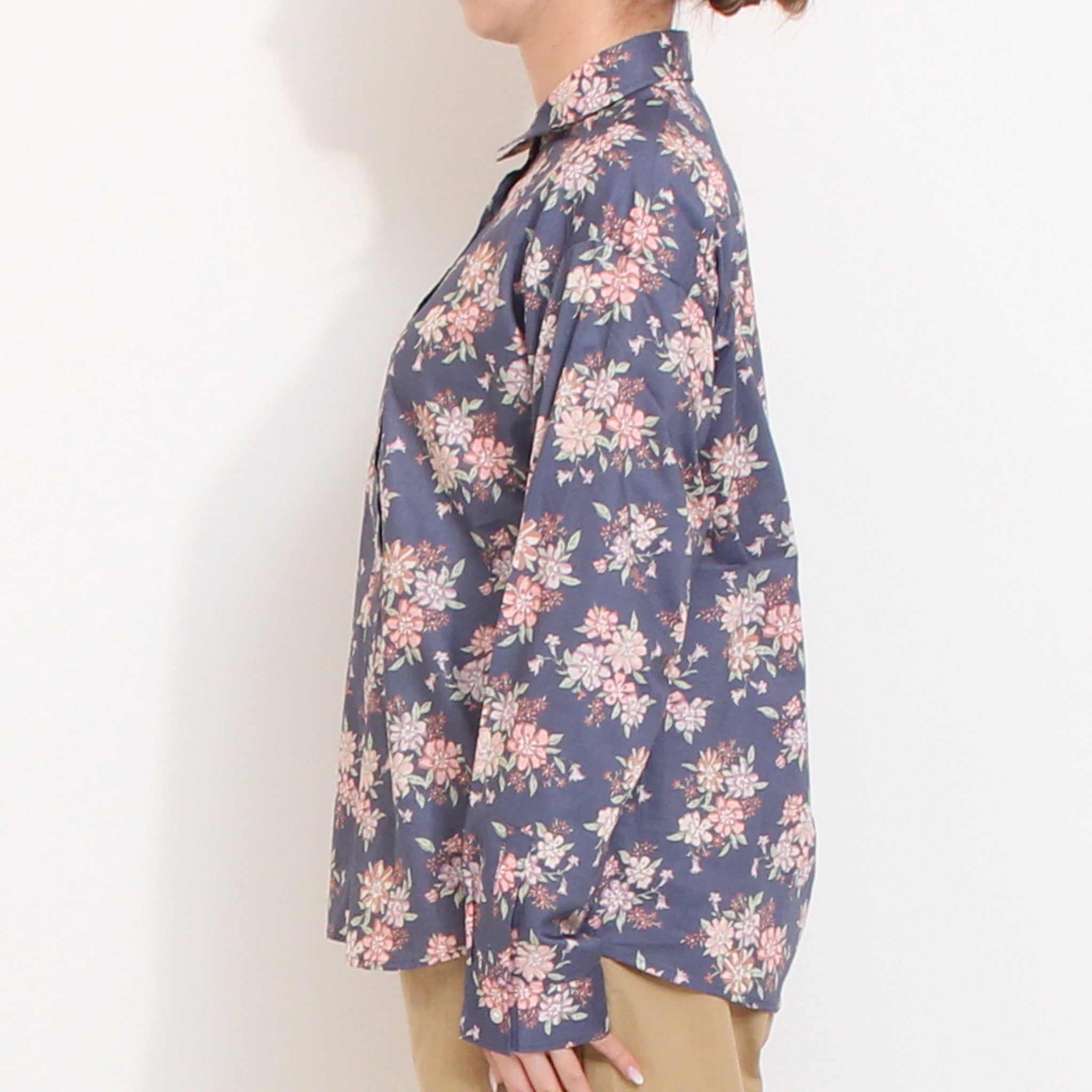 【20%OFF】【BLUE・SAXラスト1点ずつ】LIBERTYワイドレギュラーシャツ
