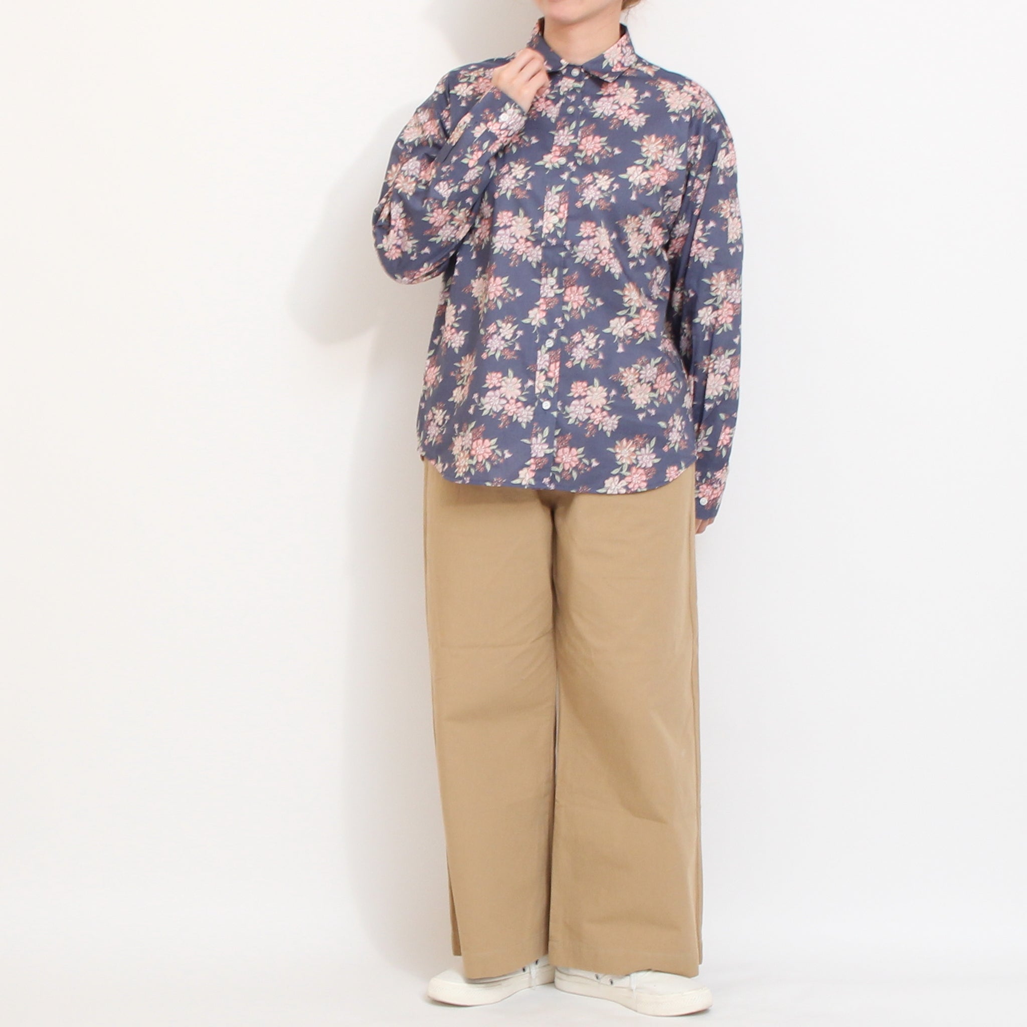 【20%OFF】【BLUE・SAXラスト1点ずつ】LIBERTYワイドレギュラーシャツ