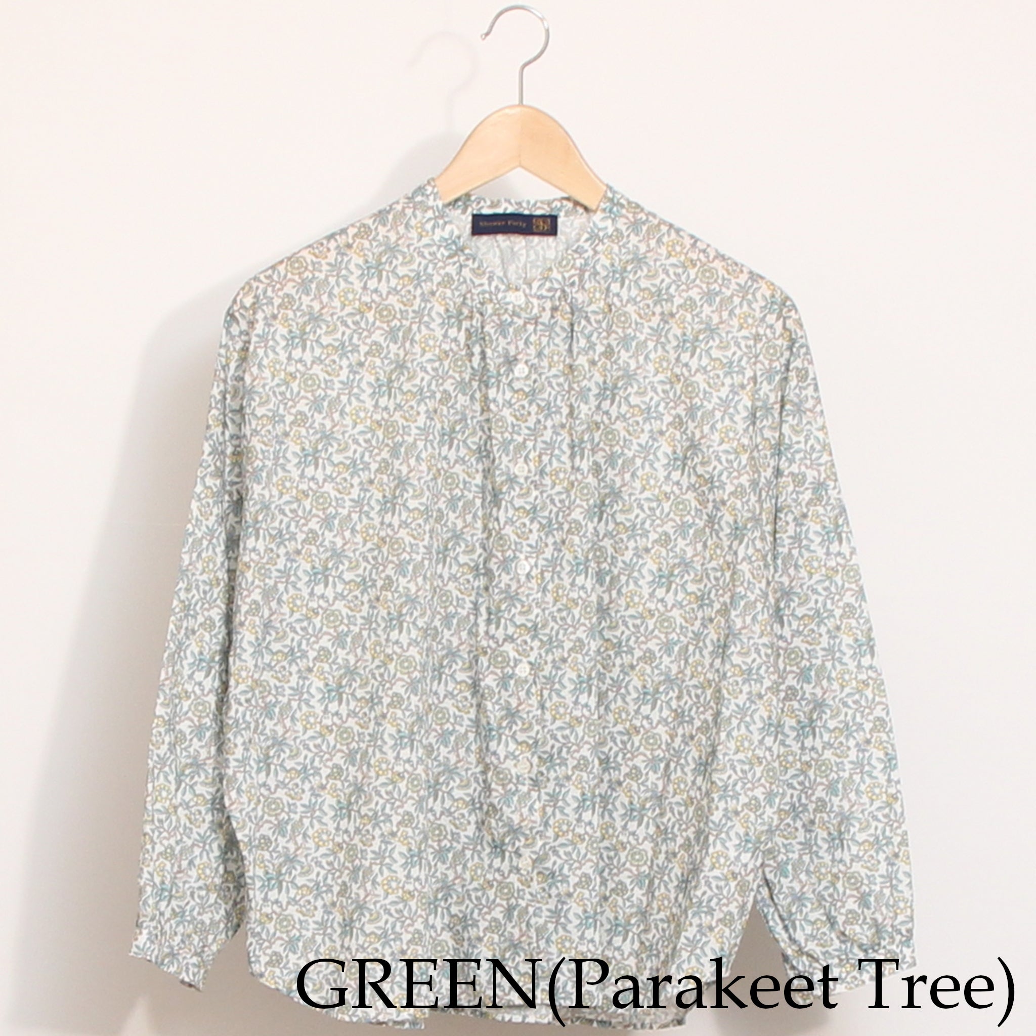 【20%OFF】【BLUE・GREENラスト１点ずつ】リバティ5分袖ドルマンシャツ(2604)