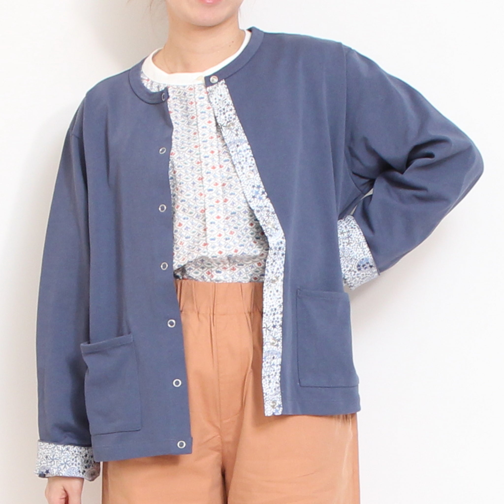 【ラスト１点ずつ】sosotto LIBERTY使いカーディガン71123