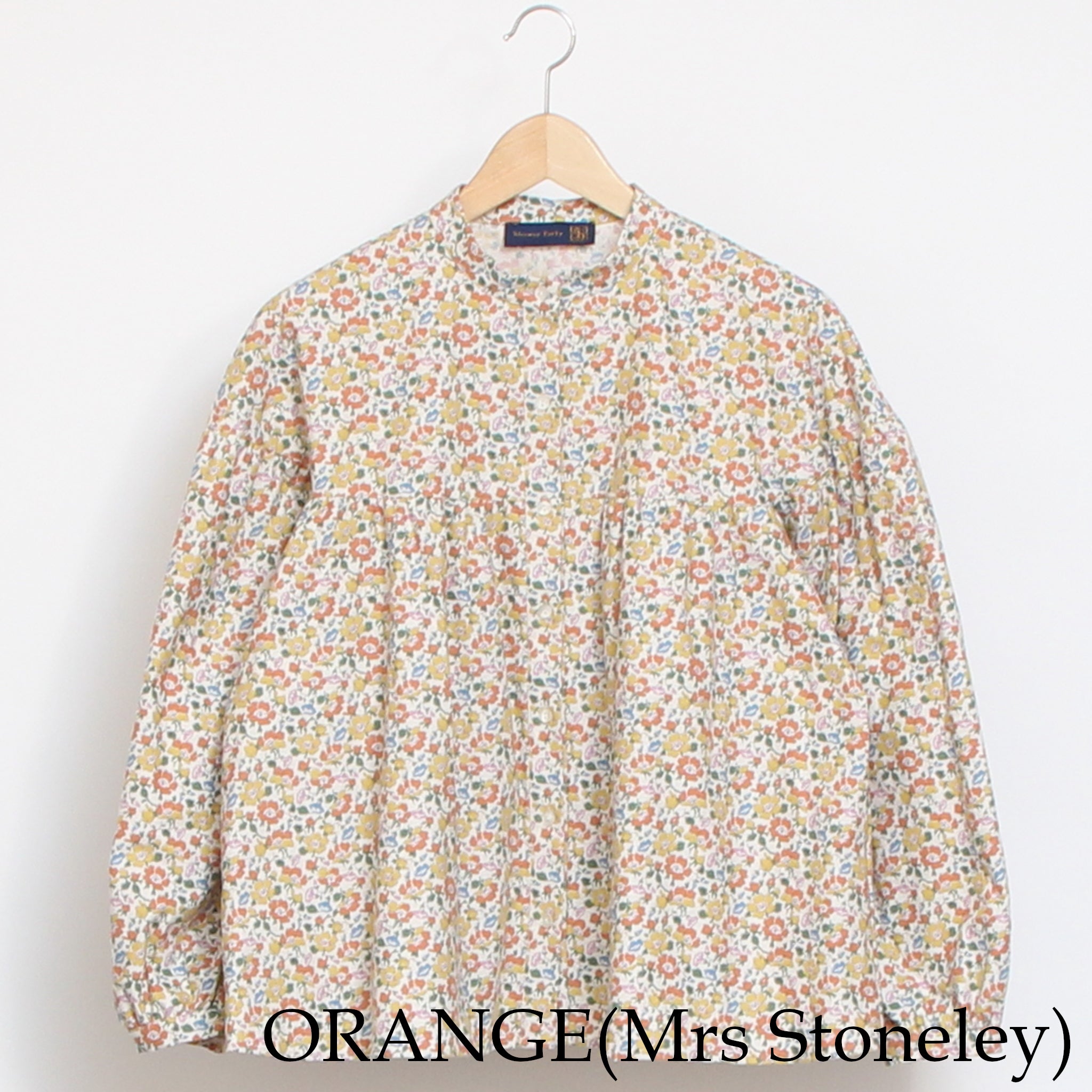 【NAVYラスト１点】Cotton Flannel切替ギャザーシャツ(2601)