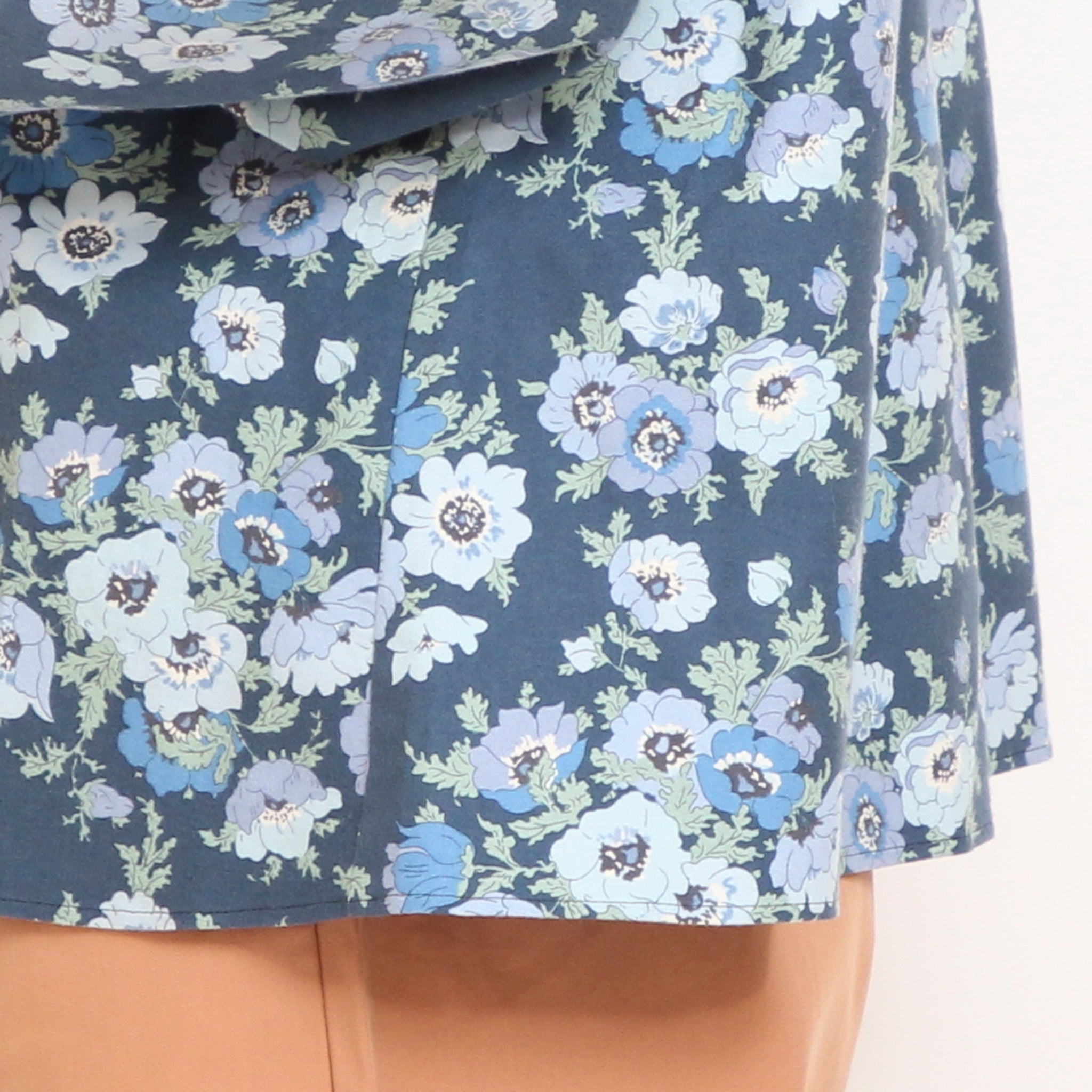 【NAVYラスト１点】Cotton Flannel切替ギャザーシャツ(2601)