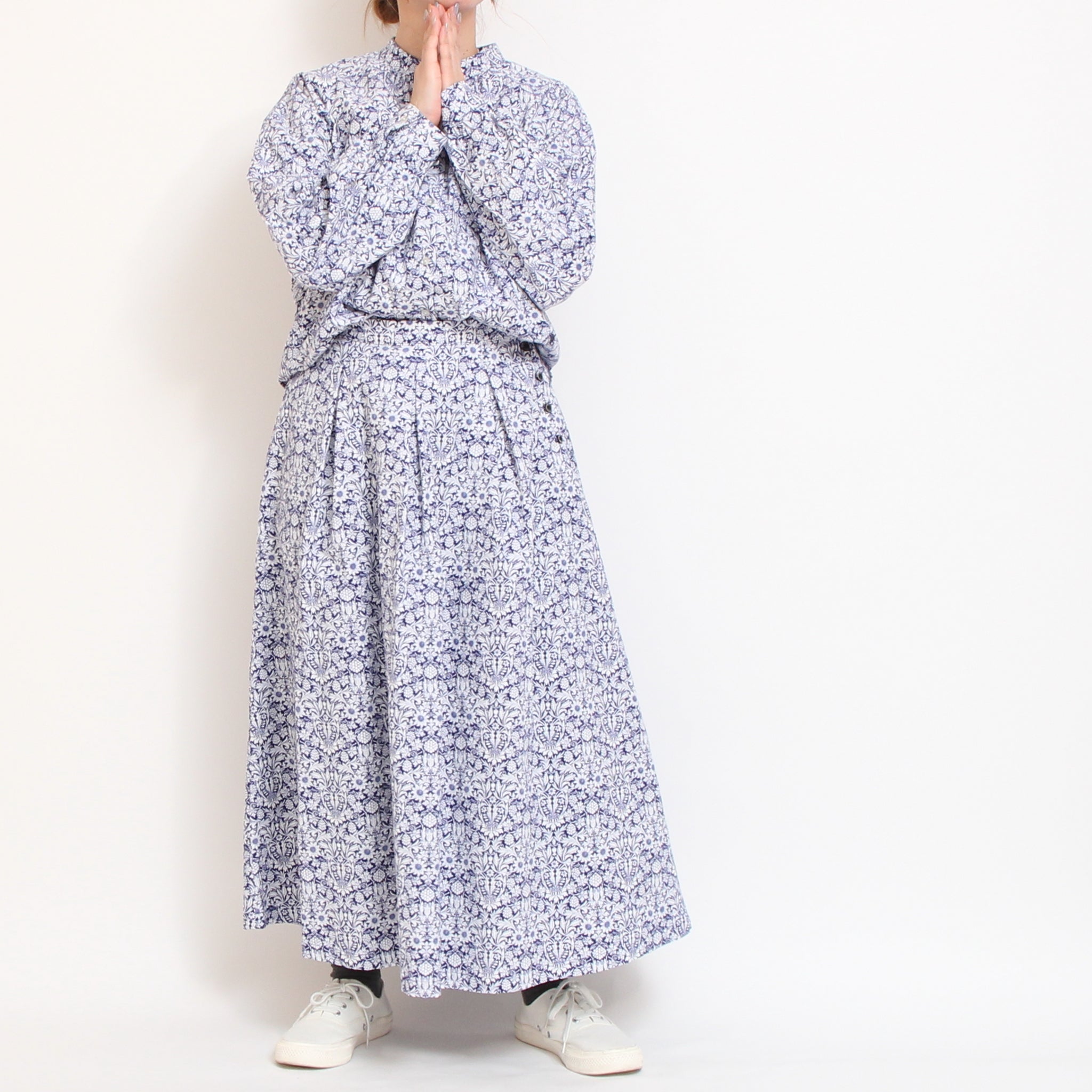 【NAVYラスト1点】 コーデュロイLIBERTYサイド釦スカート84cm(2511)