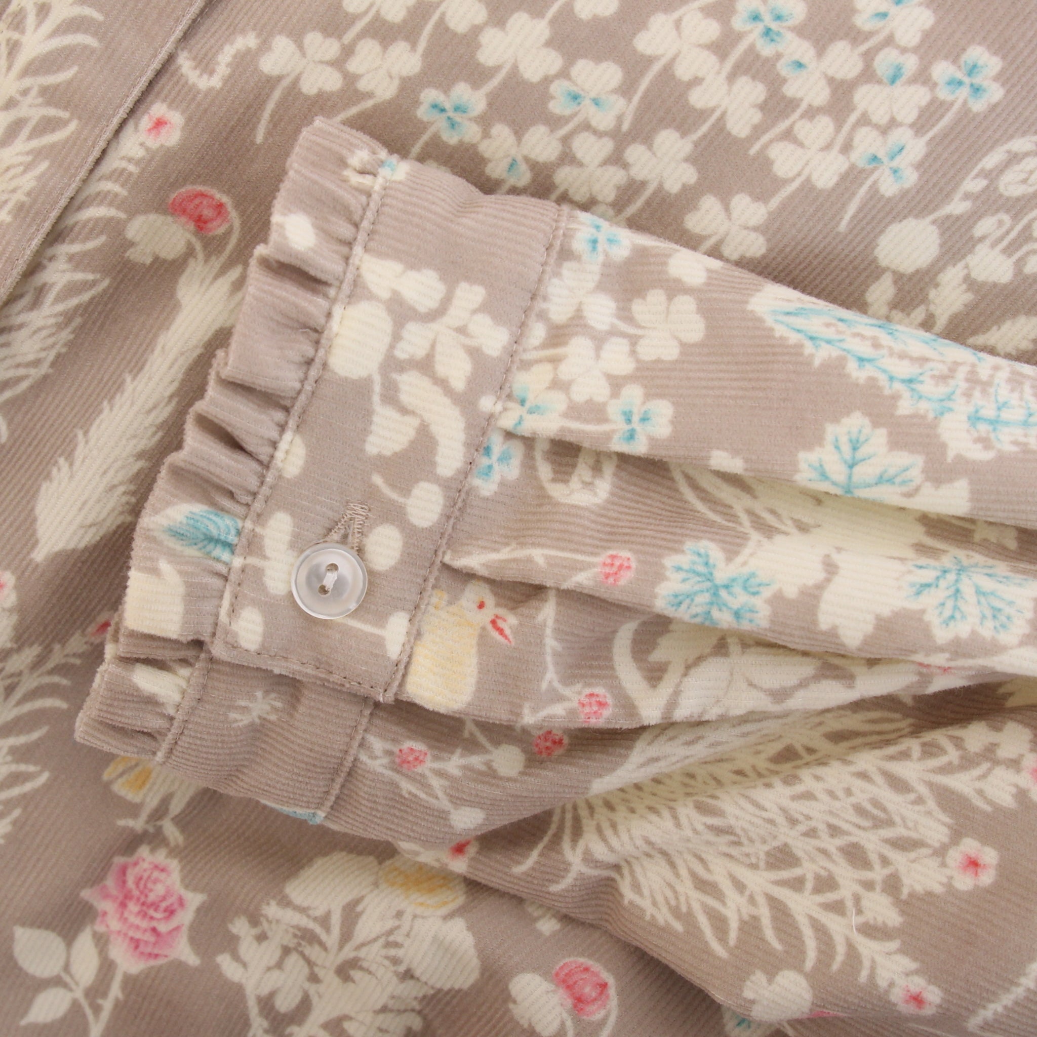 コーデュロイLIBERTYスタンドフリルシャツ2511