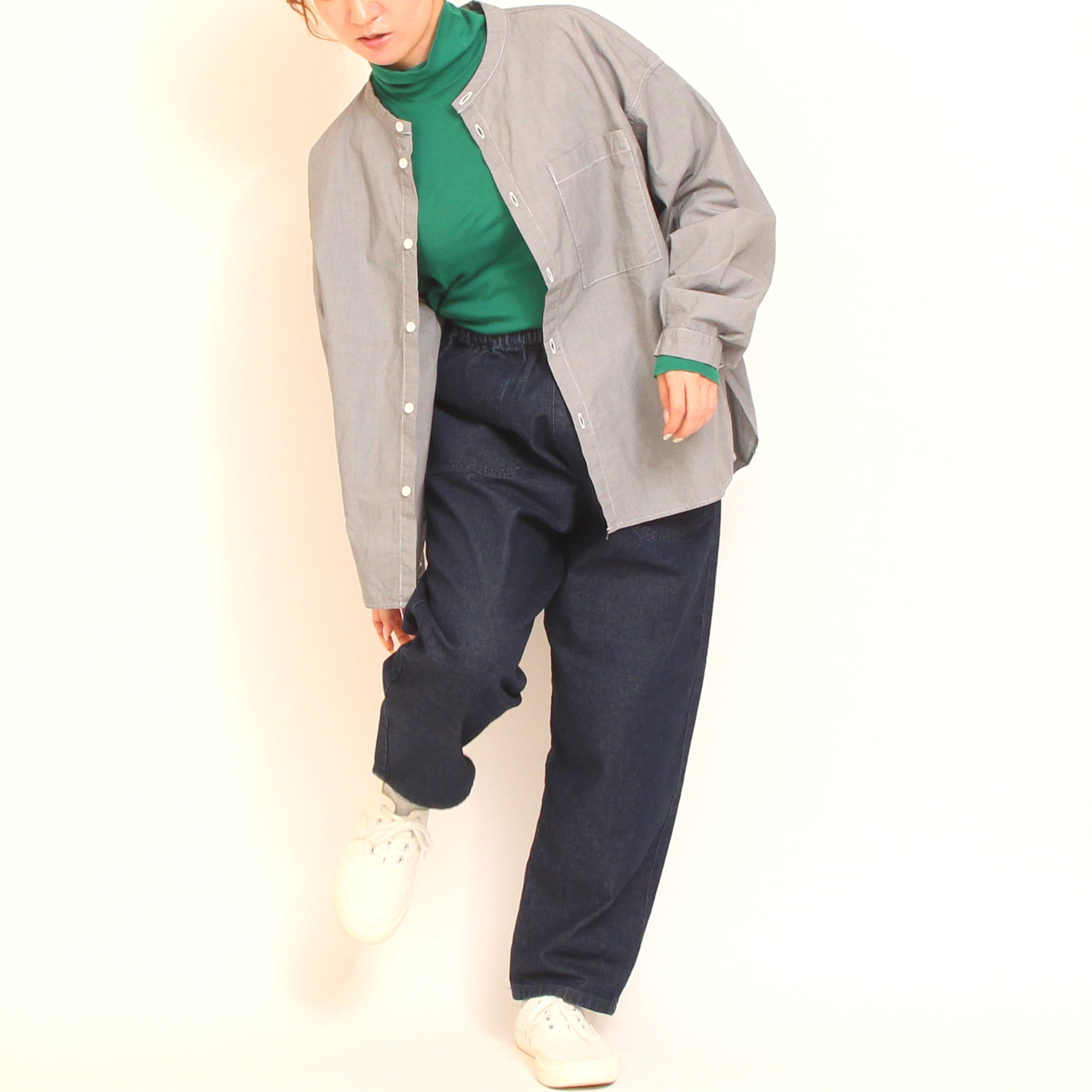 D.M.GチェックBIGポケットワイドシャツ2601