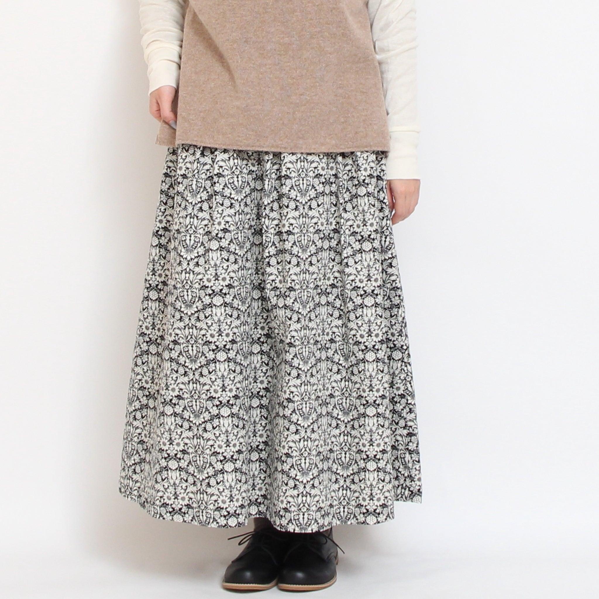 【NAVYラスト1点】 コーデュロイLIBERTYサイド釦スカート84cm(2511)