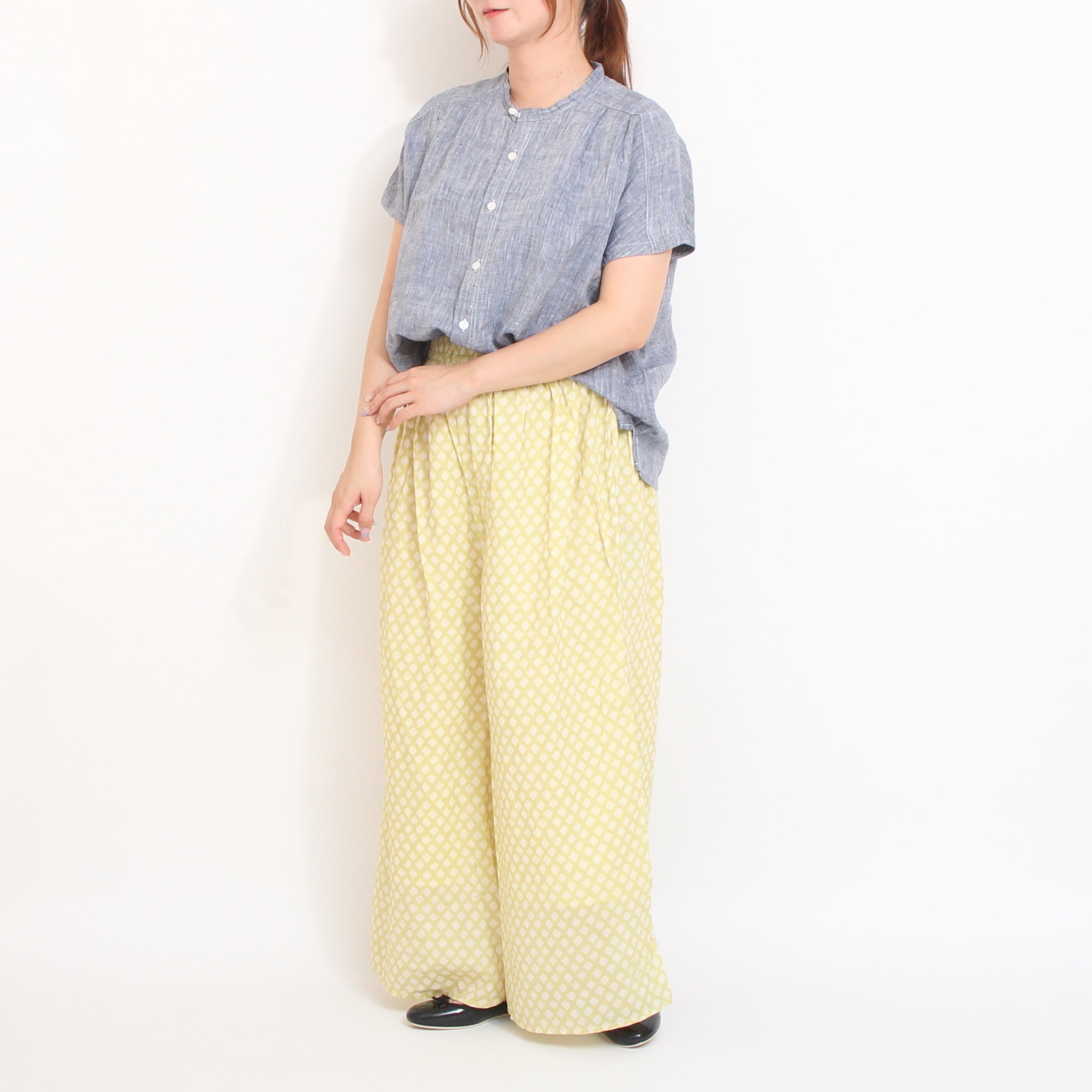 【15%OFF】to touchフレンチリネンスタンドシャツ26