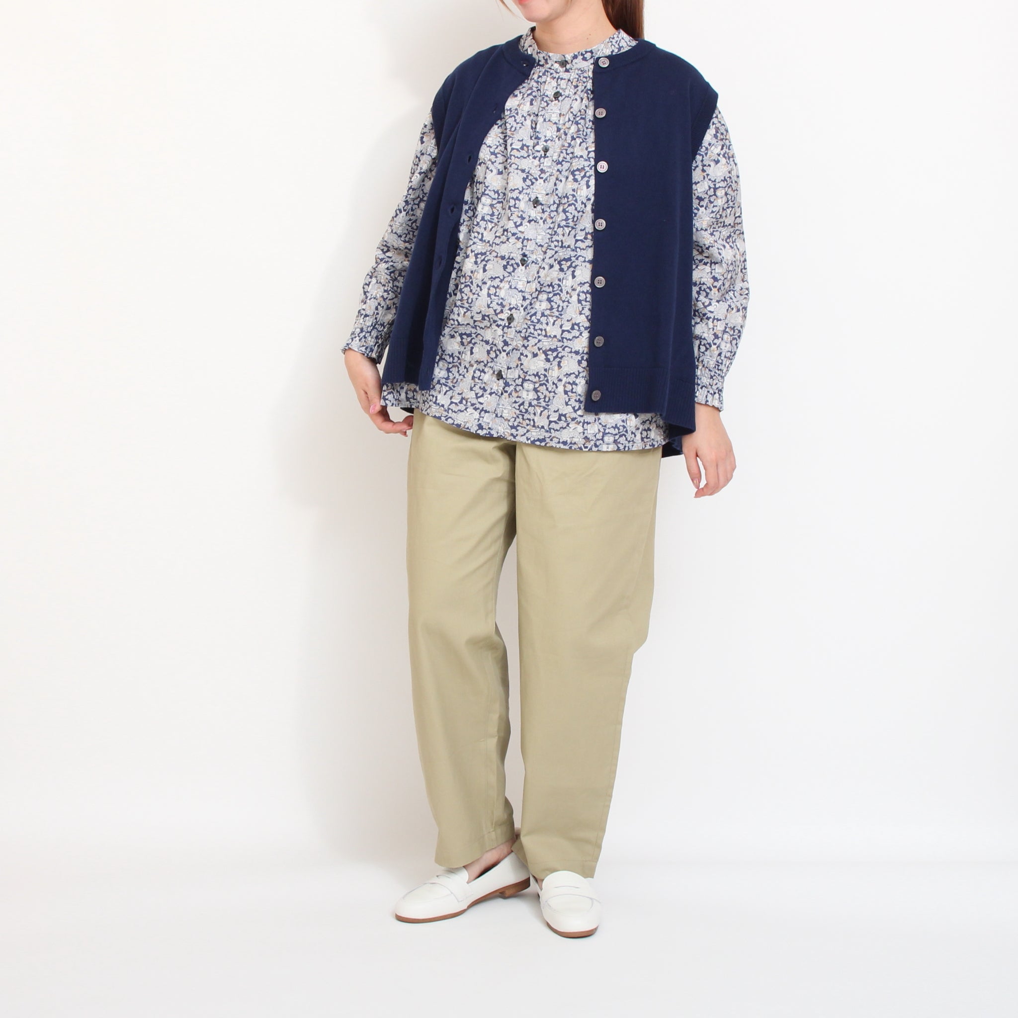 【本店限定商品】sosotto LIBERTY２WAYスタンドブラウス