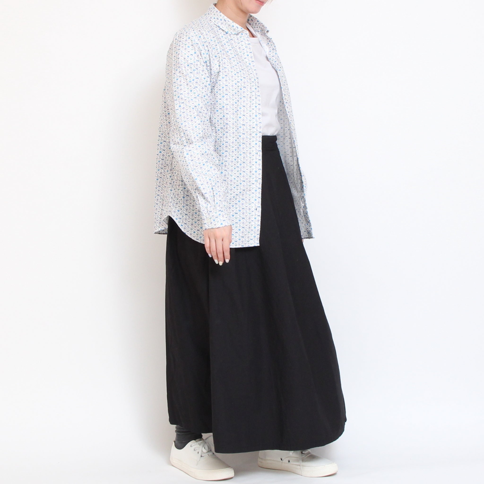 【BLUE残り僅か】Cotton Flannel丸襟ボタンダウンシャツ(2601)