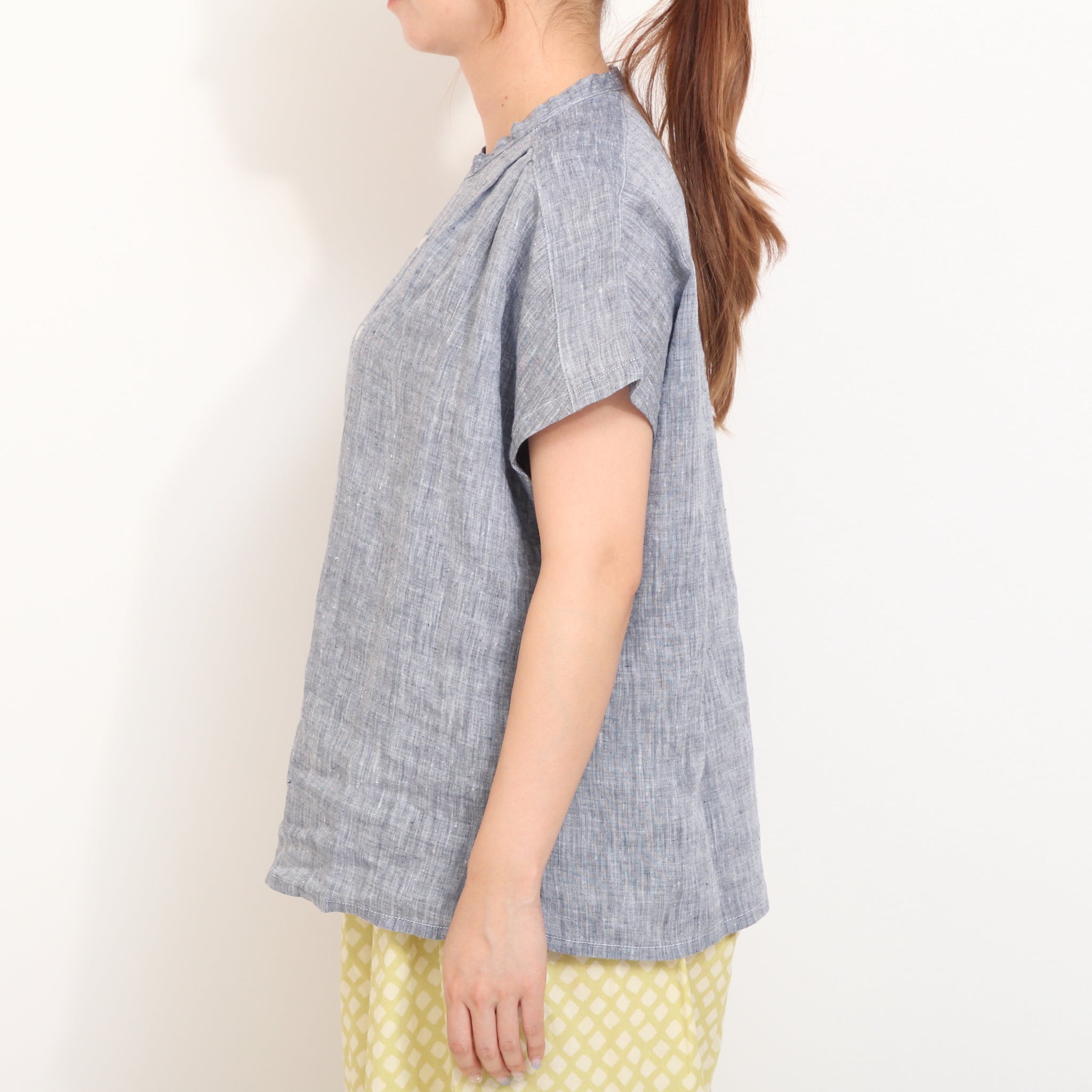 【15%OFF】to touchフレンチリネンスタンドシャツ26