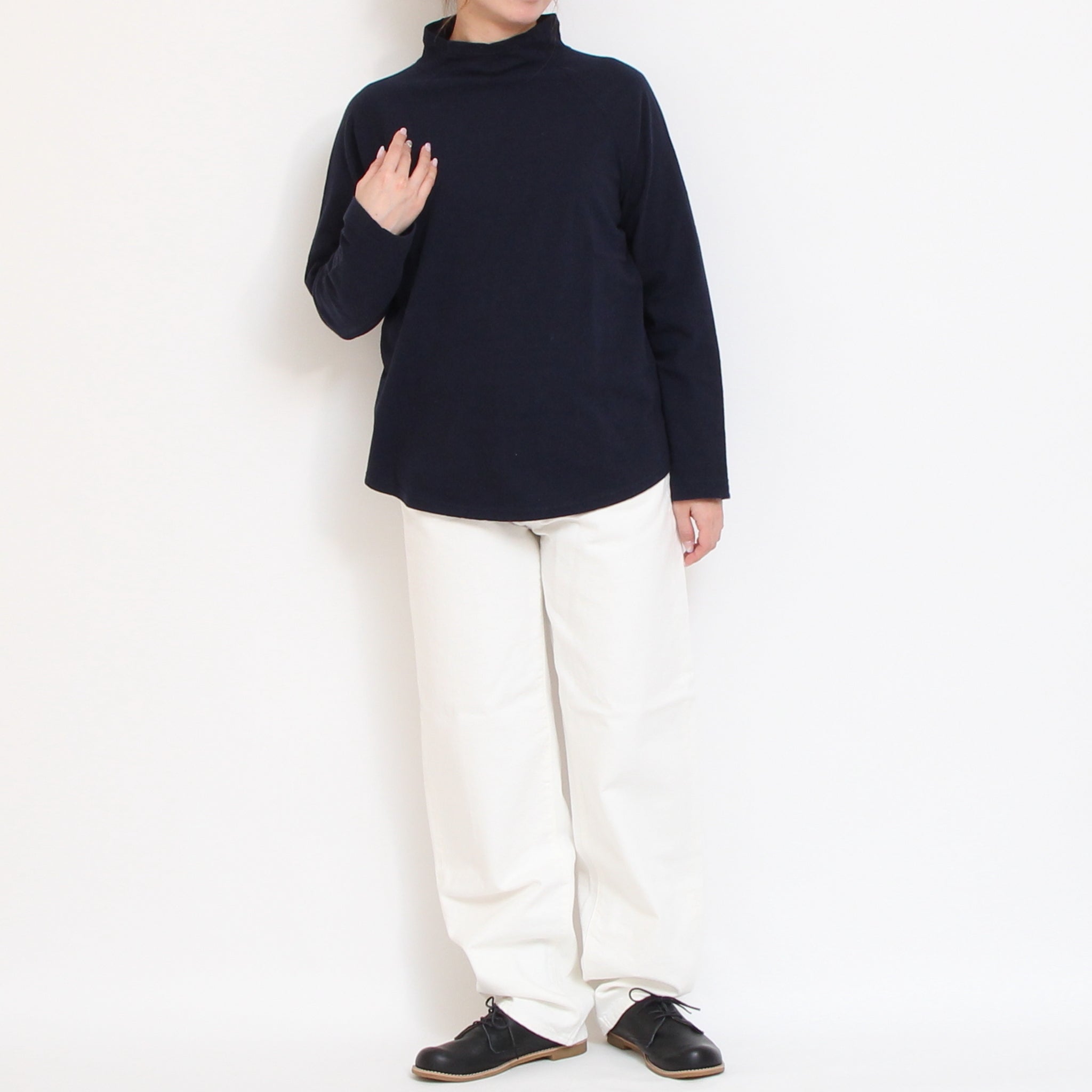 【NAVYのみ 残り僅か】to touchラフィーコットンスタンドTシャツ