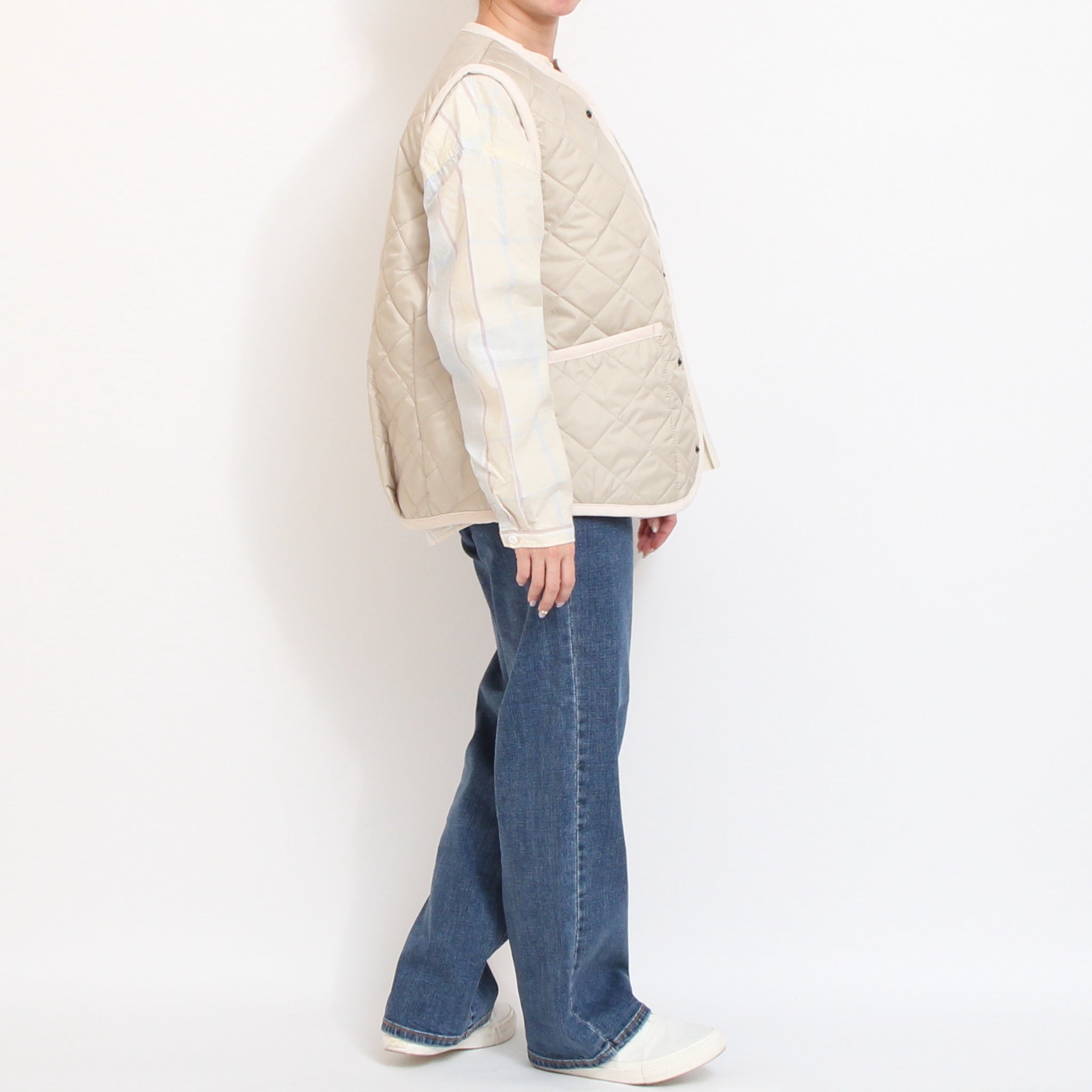 【サイズ25・26のみ 残り僅か】INDIMARKアウトポケットストレートパンツ(BLUE)