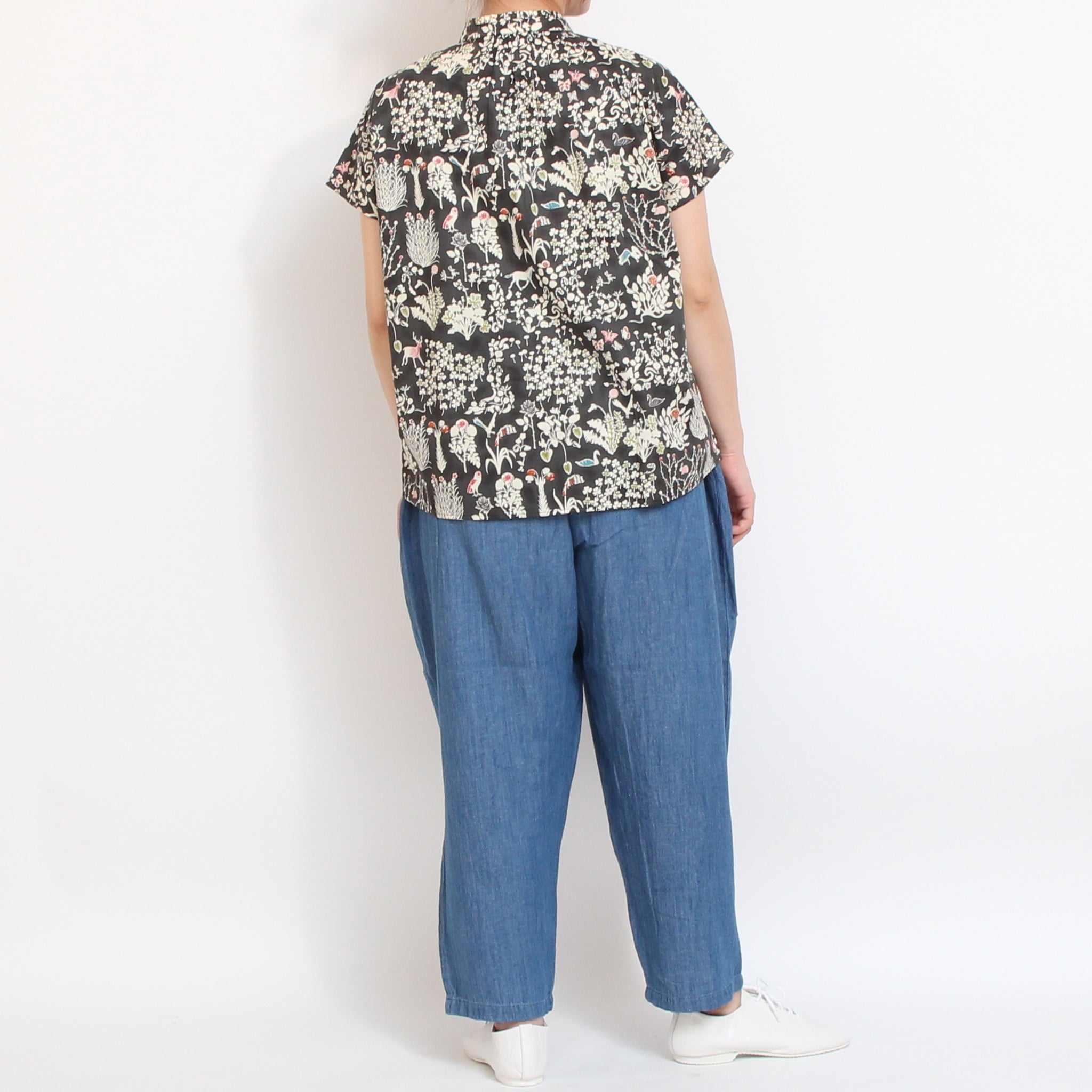 【本店限定商品】 リバティスタンドフリルギャザーシャツ2605