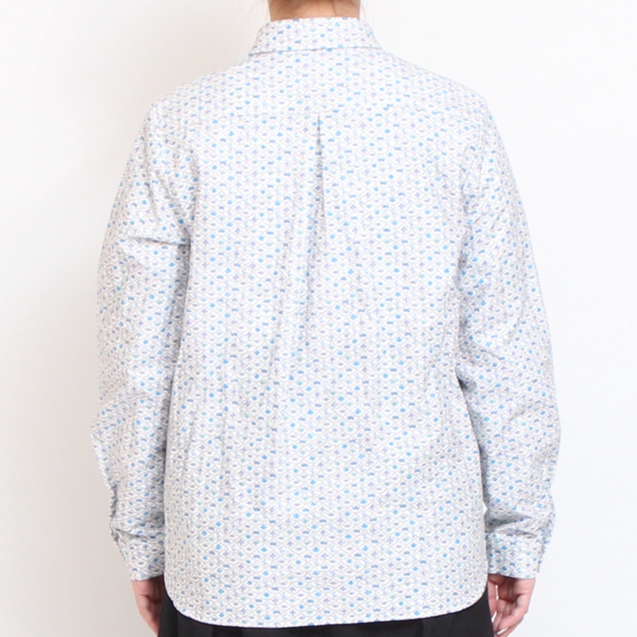 【BLUE残り僅か】Cotton Flannel丸襟ボタンダウンシャツ(2601)
