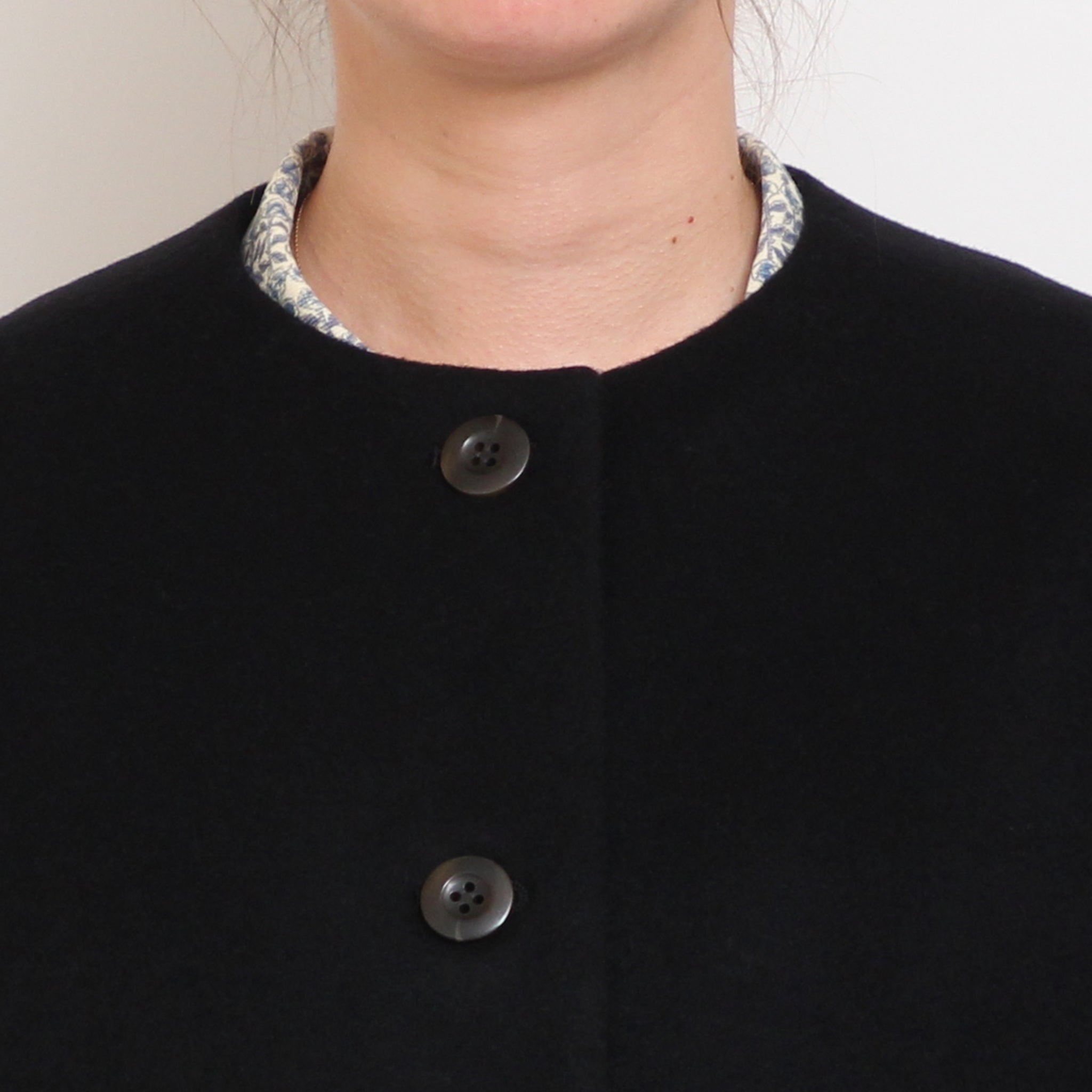 【BLACK残り僅か】裏リバティノーカラーコート(2510)