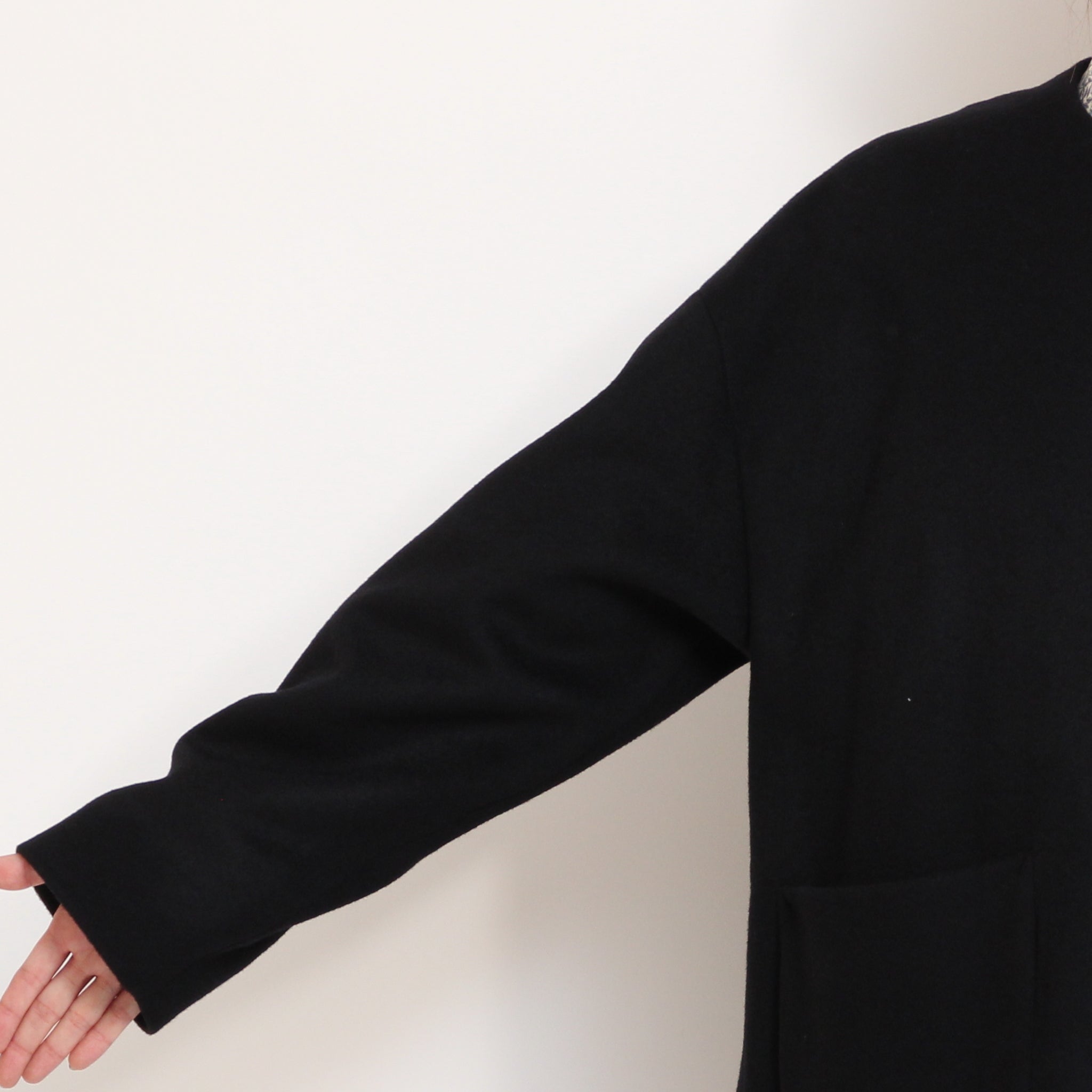 【BLACK残り僅か】裏リバティノーカラーコート(2510)