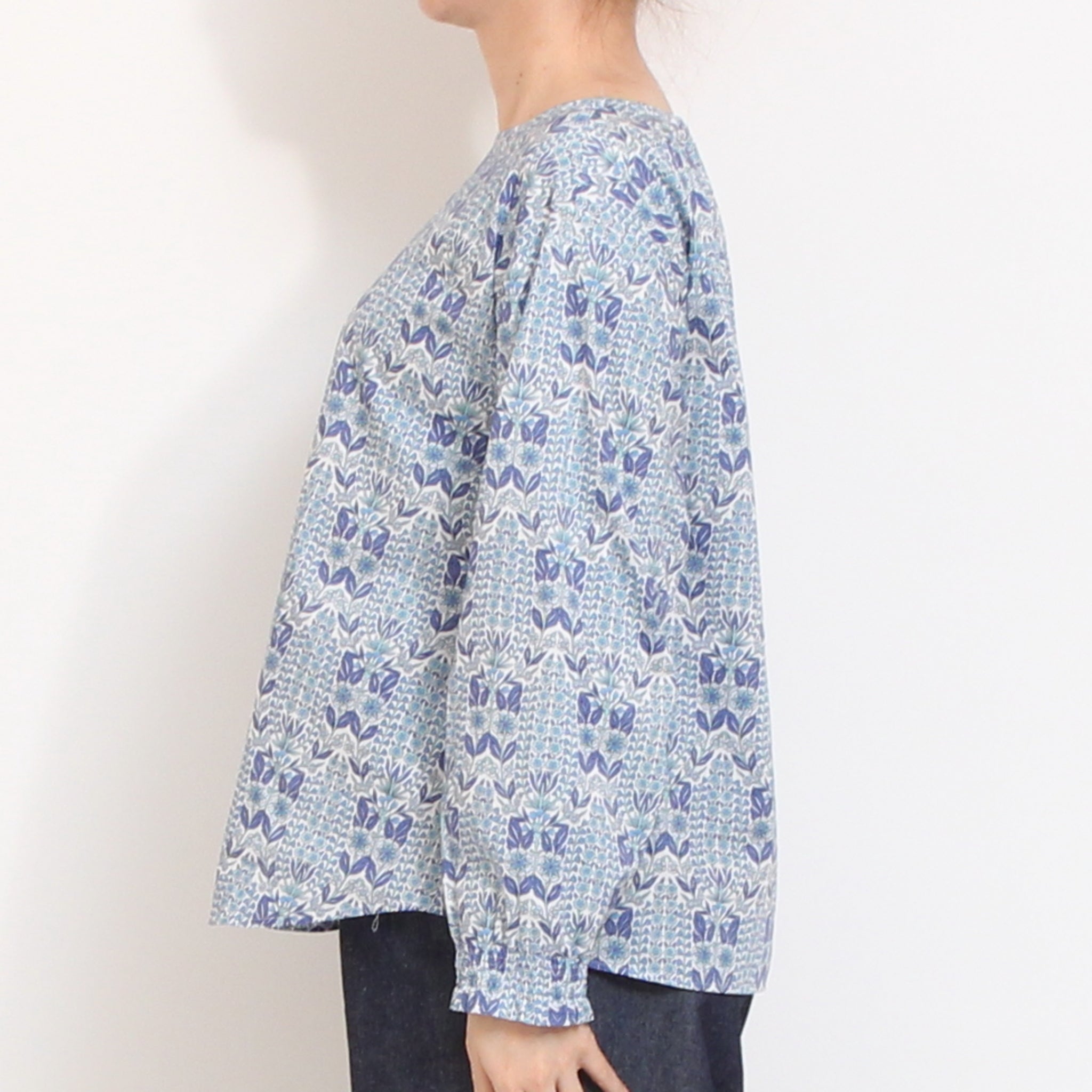 【20%OFF】【NAVYのみ ラスト1点】【本店限定商品】LIBERTYボートネックシャーリングプルオーバー