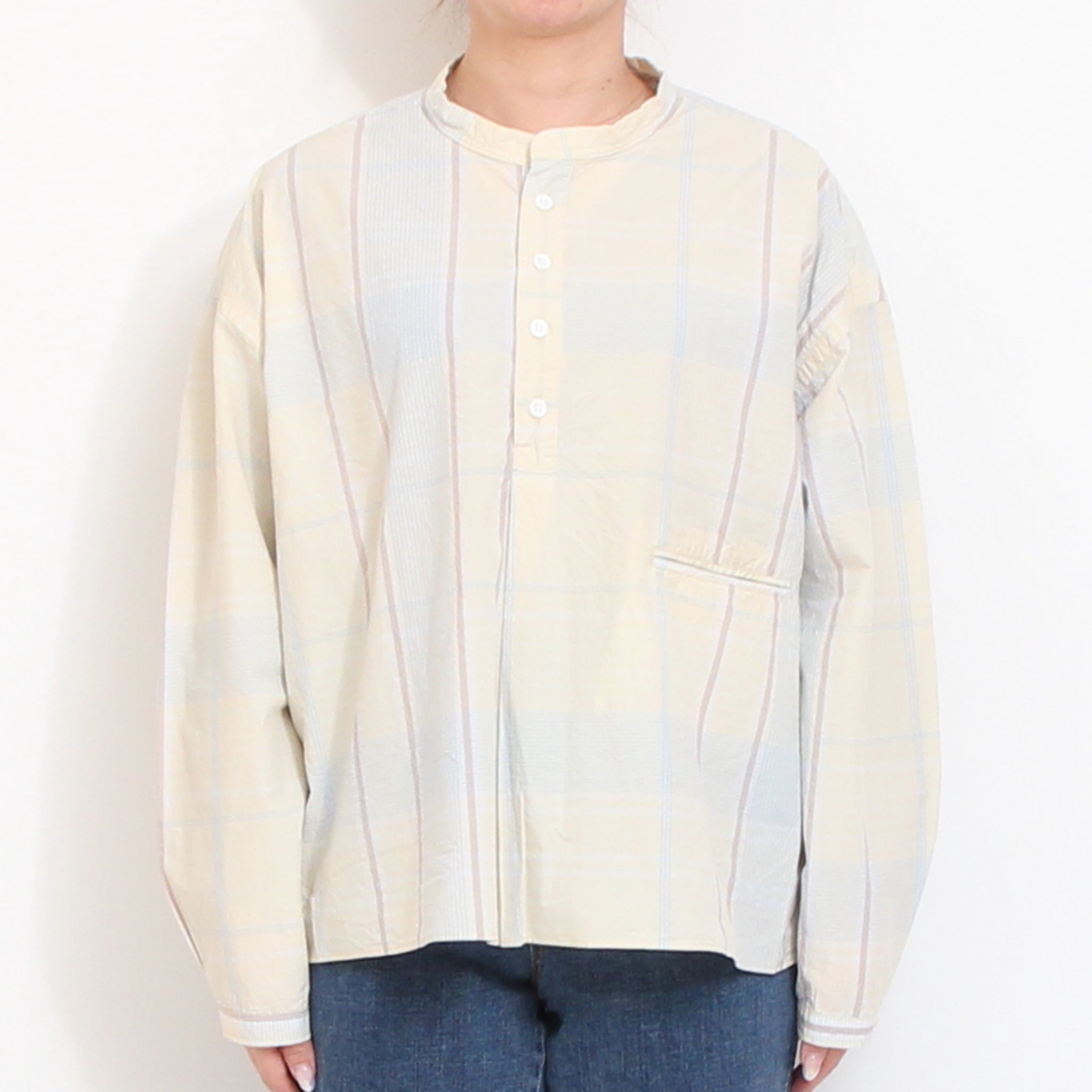 【20％OFF】【BLUE残り僅か】D.M.Gプルオーバーシャツ16861X