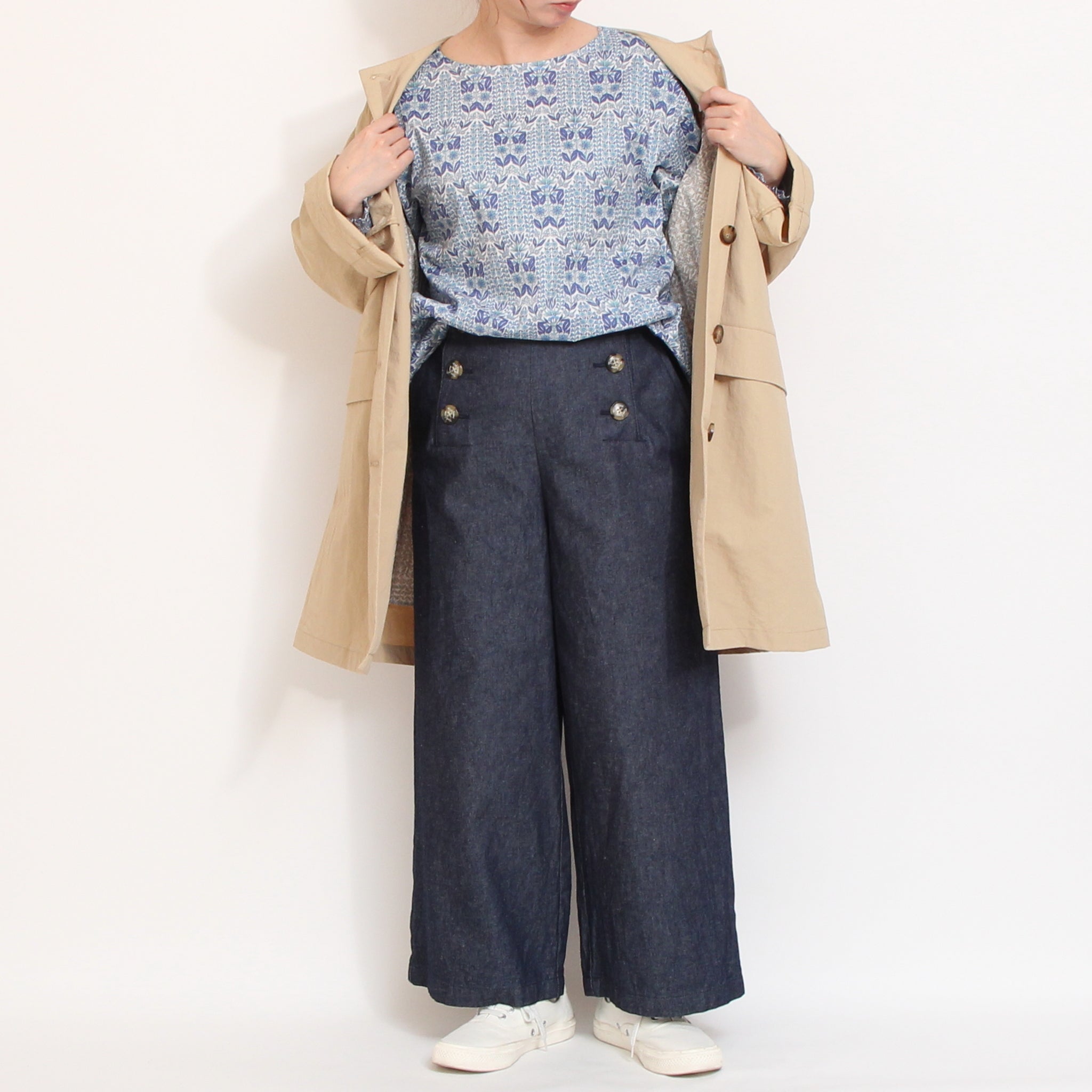 【20%OFF】【NAVYのみ ラスト1点】【本店限定商品】LIBERTYボートネックシャーリングプルオーバー