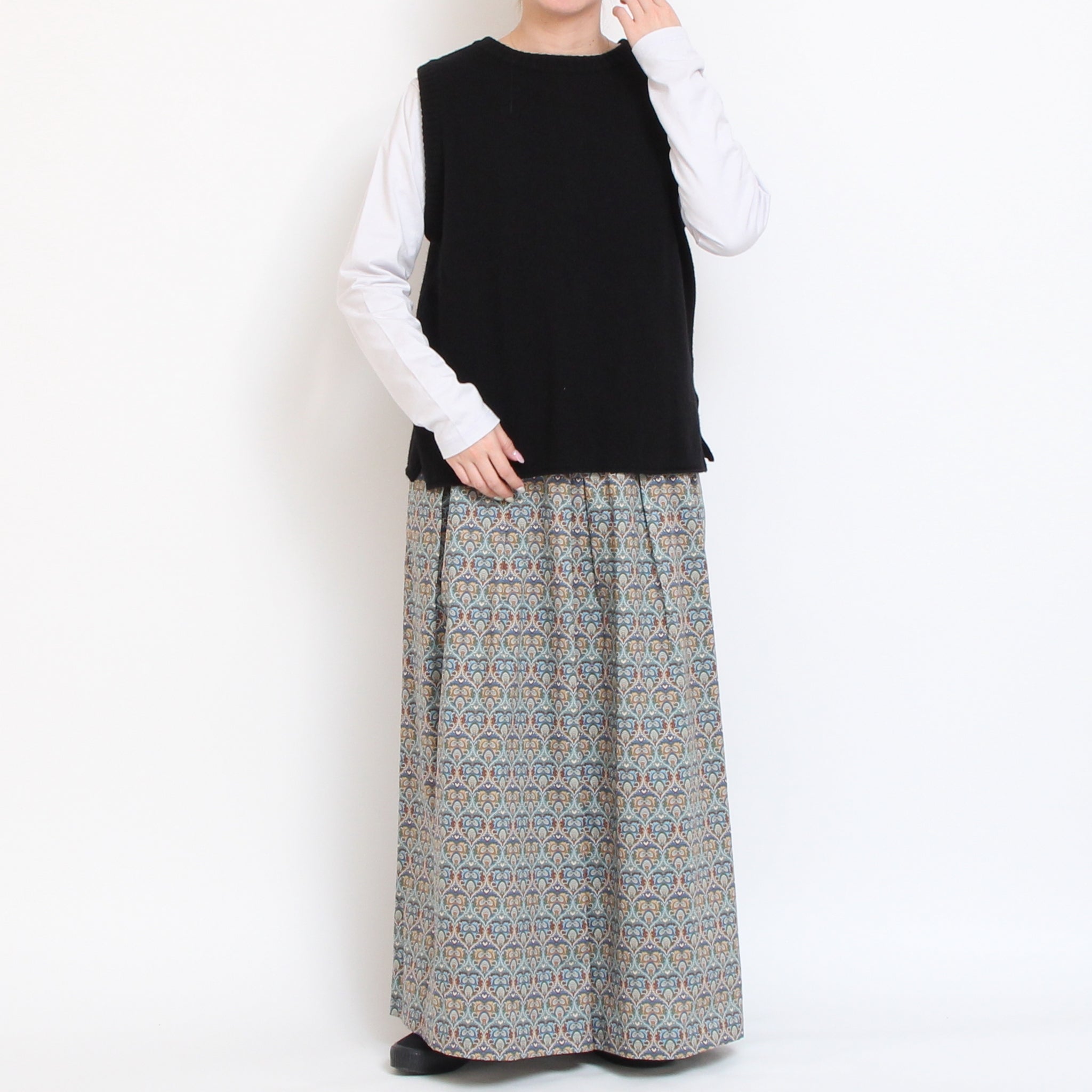 【BLUEのみ ラスト１点】【本店限定商品】LIBERTYサスペンダースカート