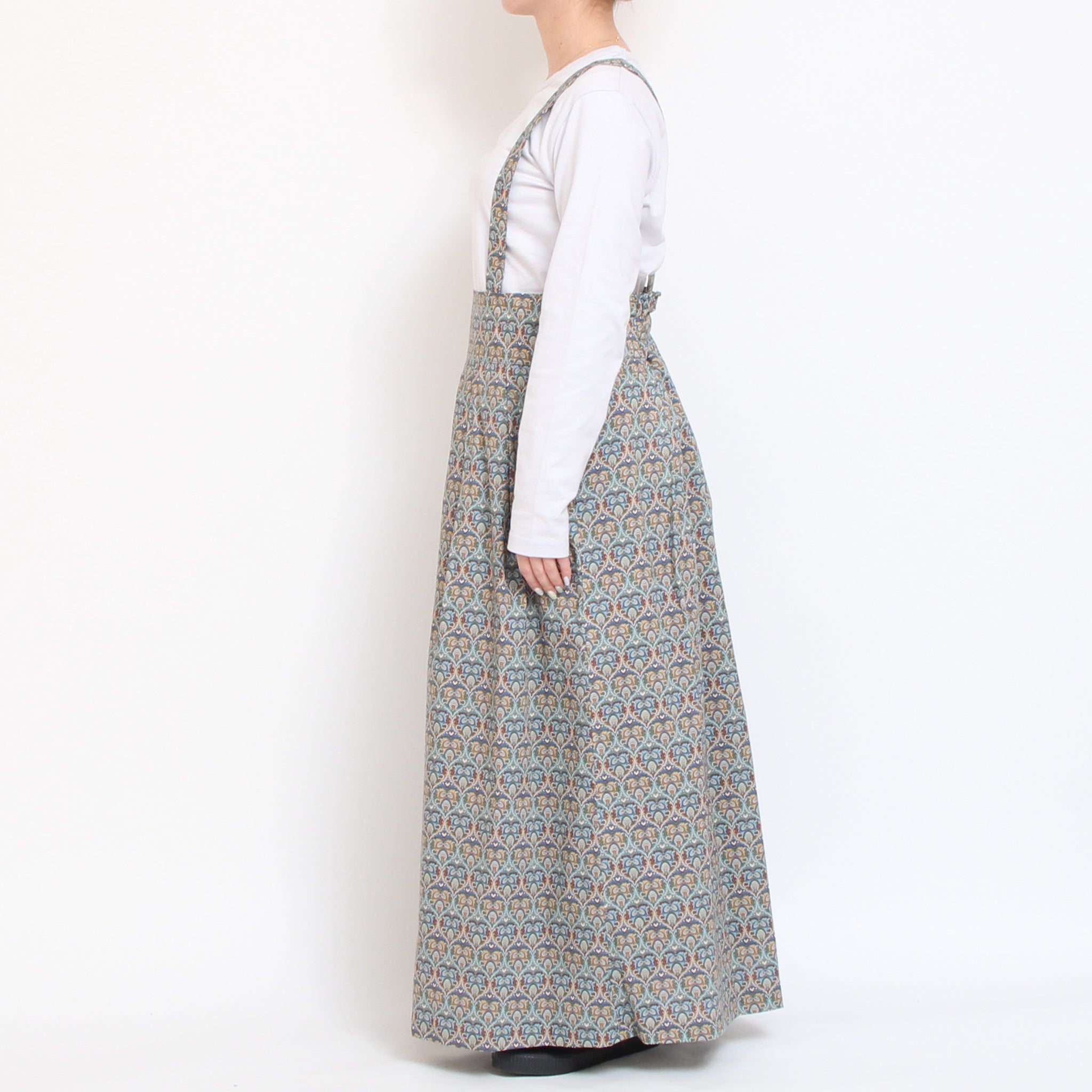 【BLUEのみ ラスト１点】【本店限定商品】LIBERTYサスペンダースカート