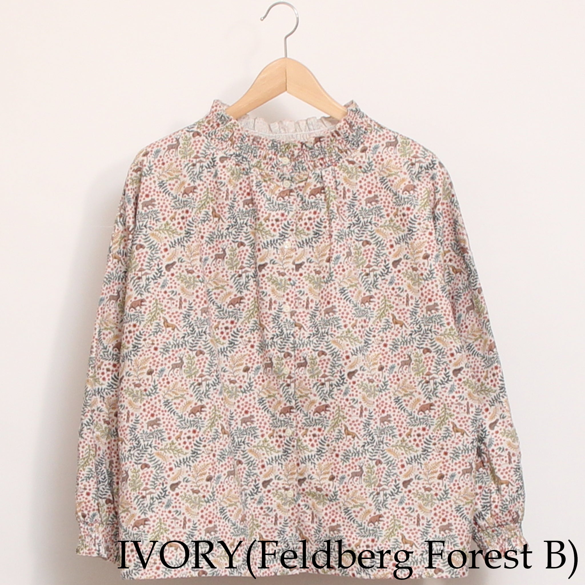 【IVORYラスト１点】コーデュロイLIBERTY2WAYシャーリングブラウス2512