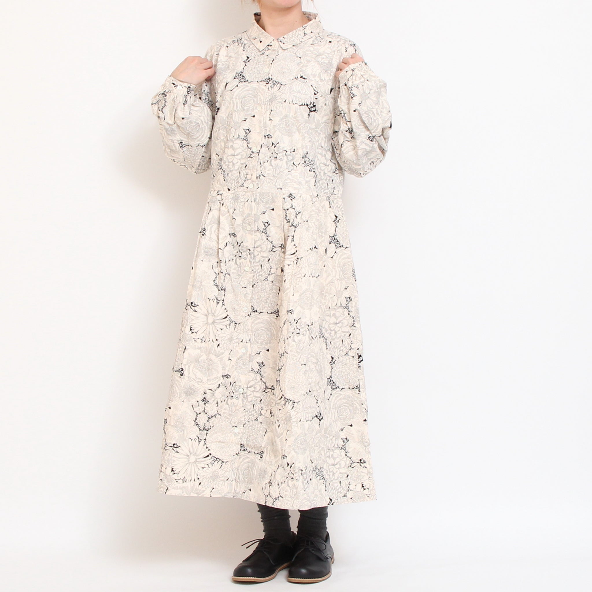 【BEIGEラスト】コーデュロイLIBERTYクラシカルワンピース(2511)