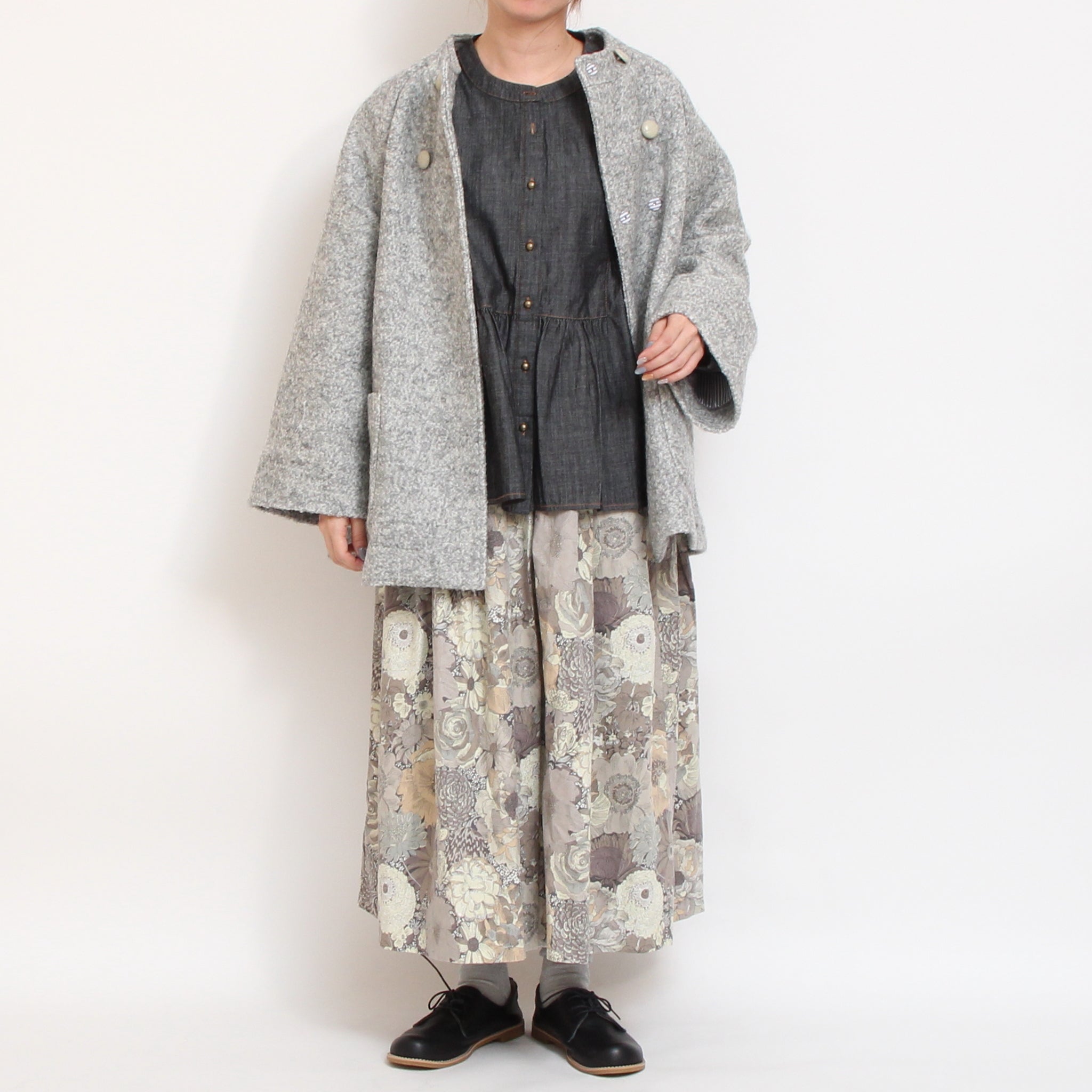 sosottoデニム切替ブラウス