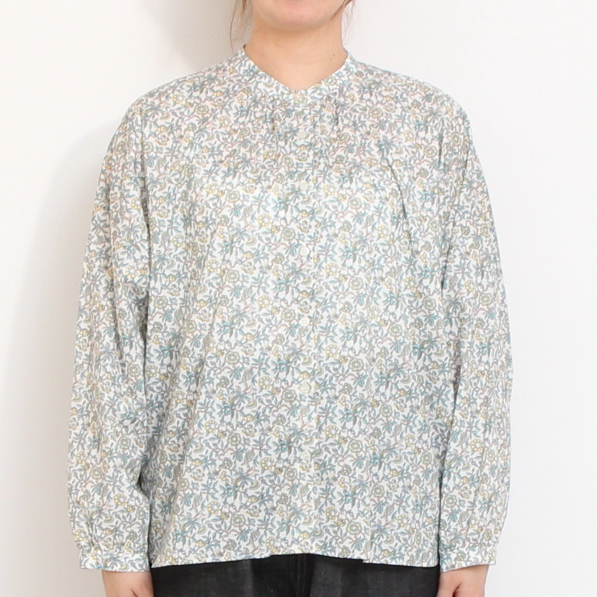 【20%OFF】【BLUE・GREENラスト１点ずつ】リバティ5分袖ドルマンシャツ(2604)