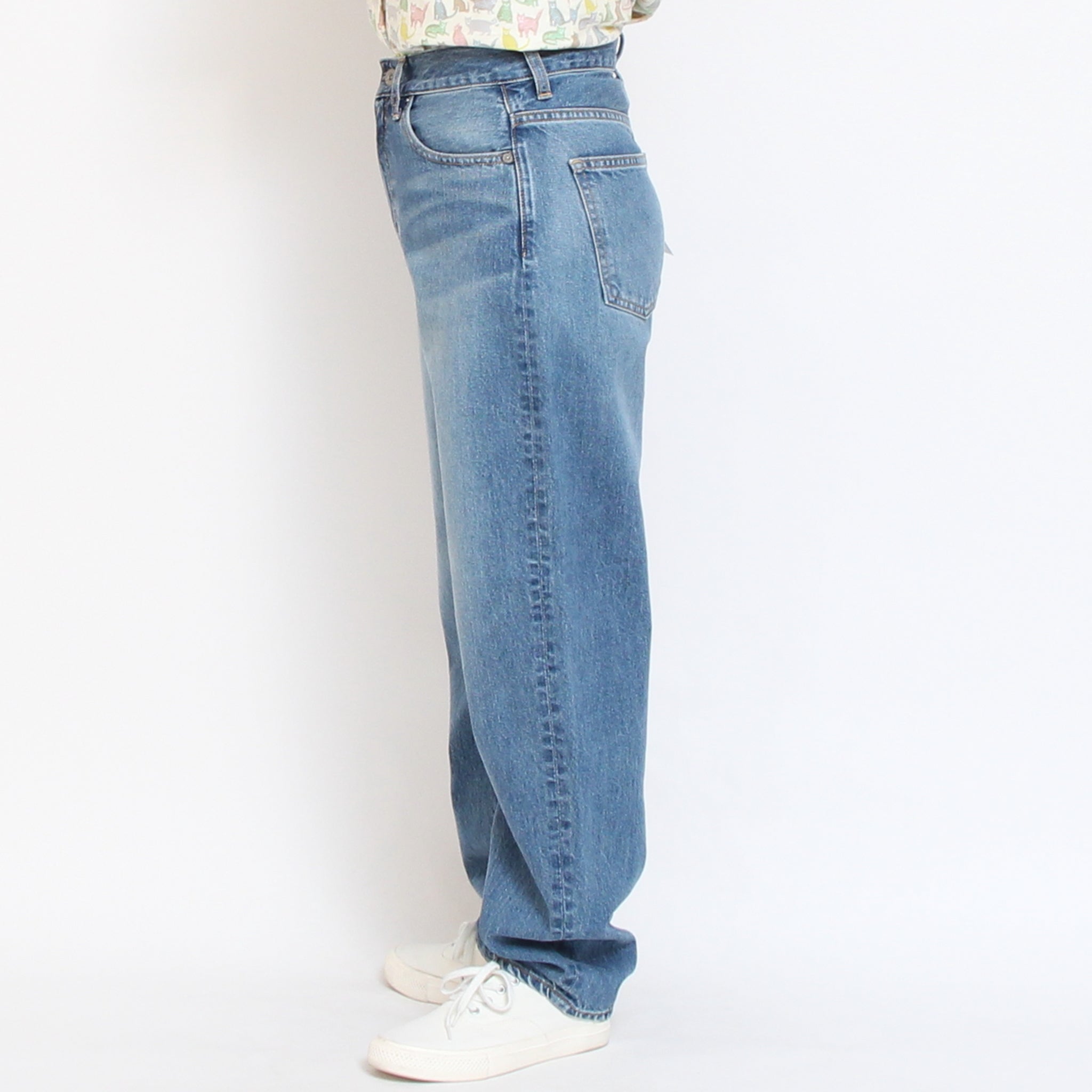 D.M.Gカーブラインデニムパンツ(USED)